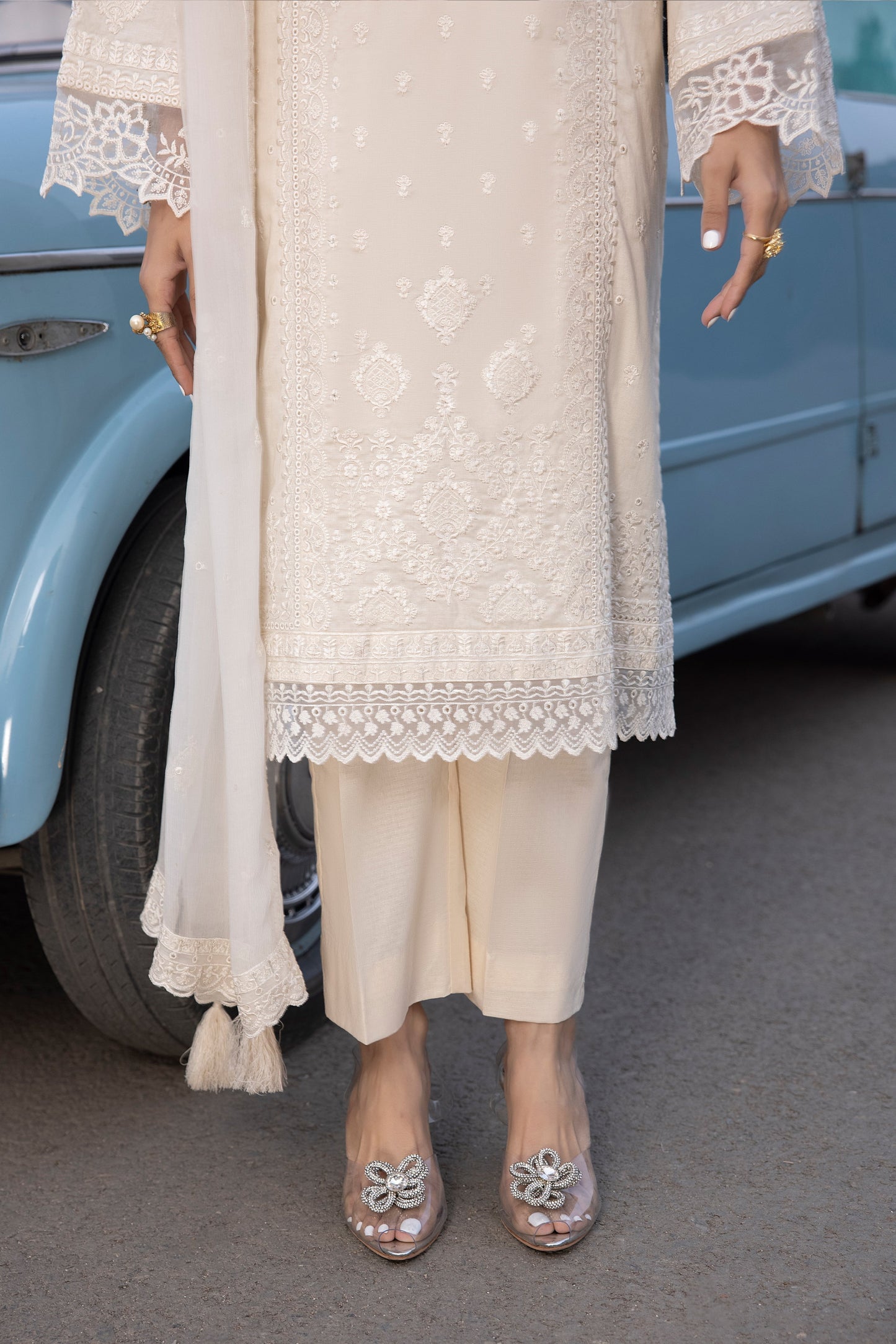 LSM | Spring Embroidered 24 | A-11 - Pakistani Designer Dress - by LSM | Type: Luxury - 100% Original at Saira Sultan
