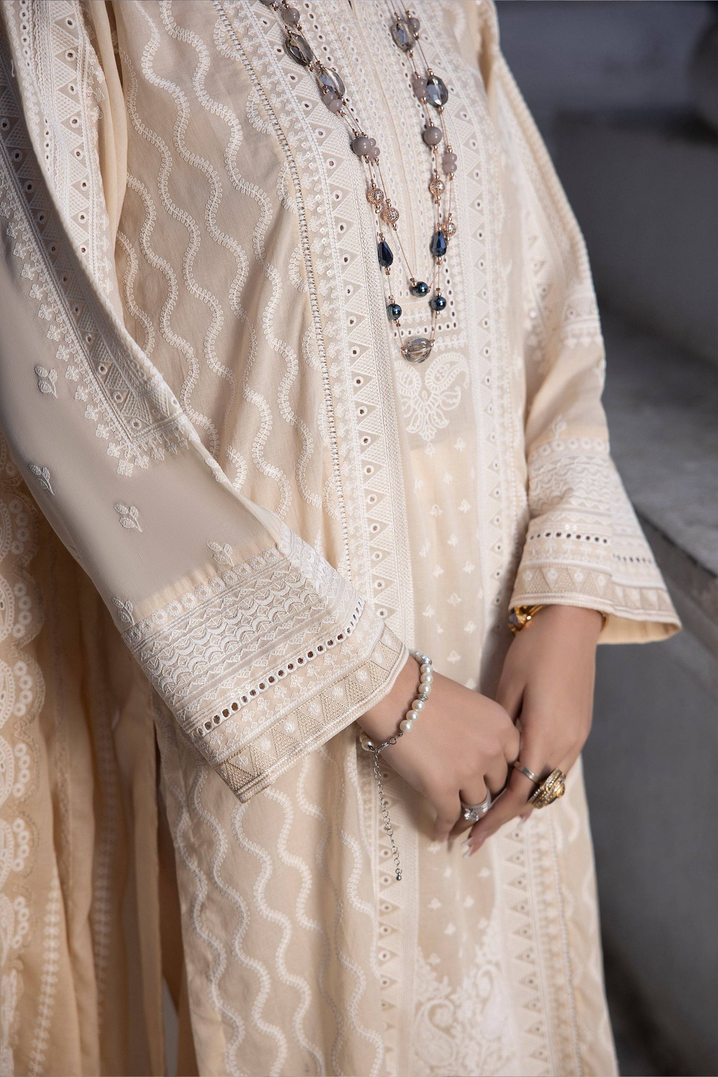 LSM | Spring Embroidered 24 | A-6 - Pakistani Designer Dress - by LSM | Type: Luxury - 100% Original at Saira Sultan