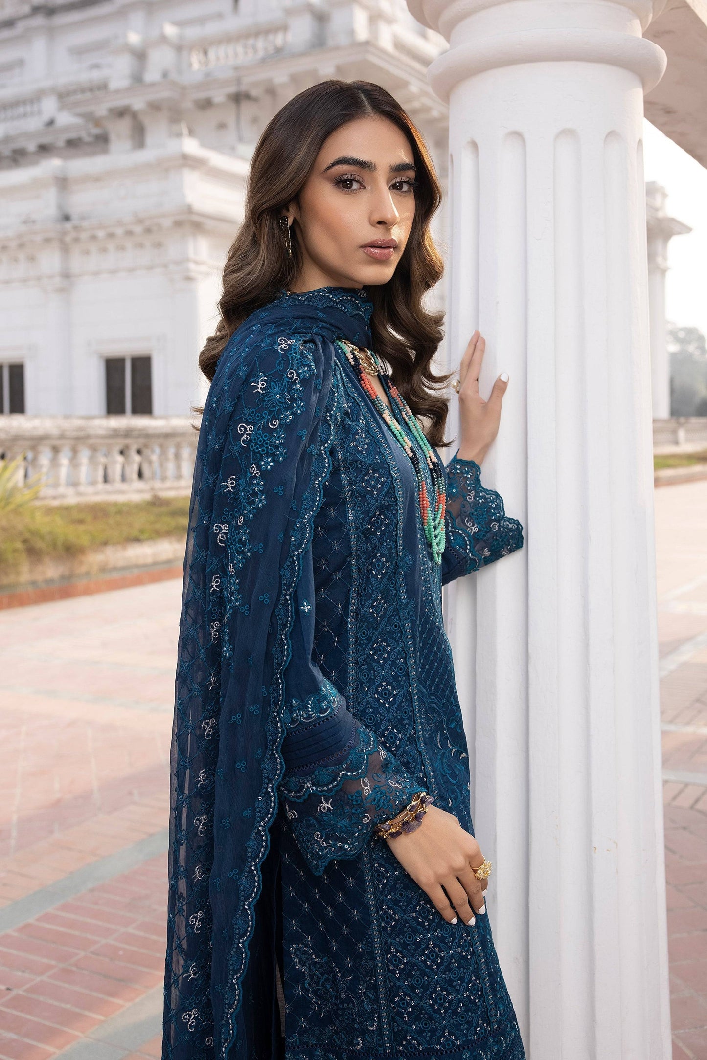 LSM | Spring Embroidered 24 | A-14 - Pakistani Designer Dress - by LSM | Type: Luxury - 100% Original at Saira Sultan