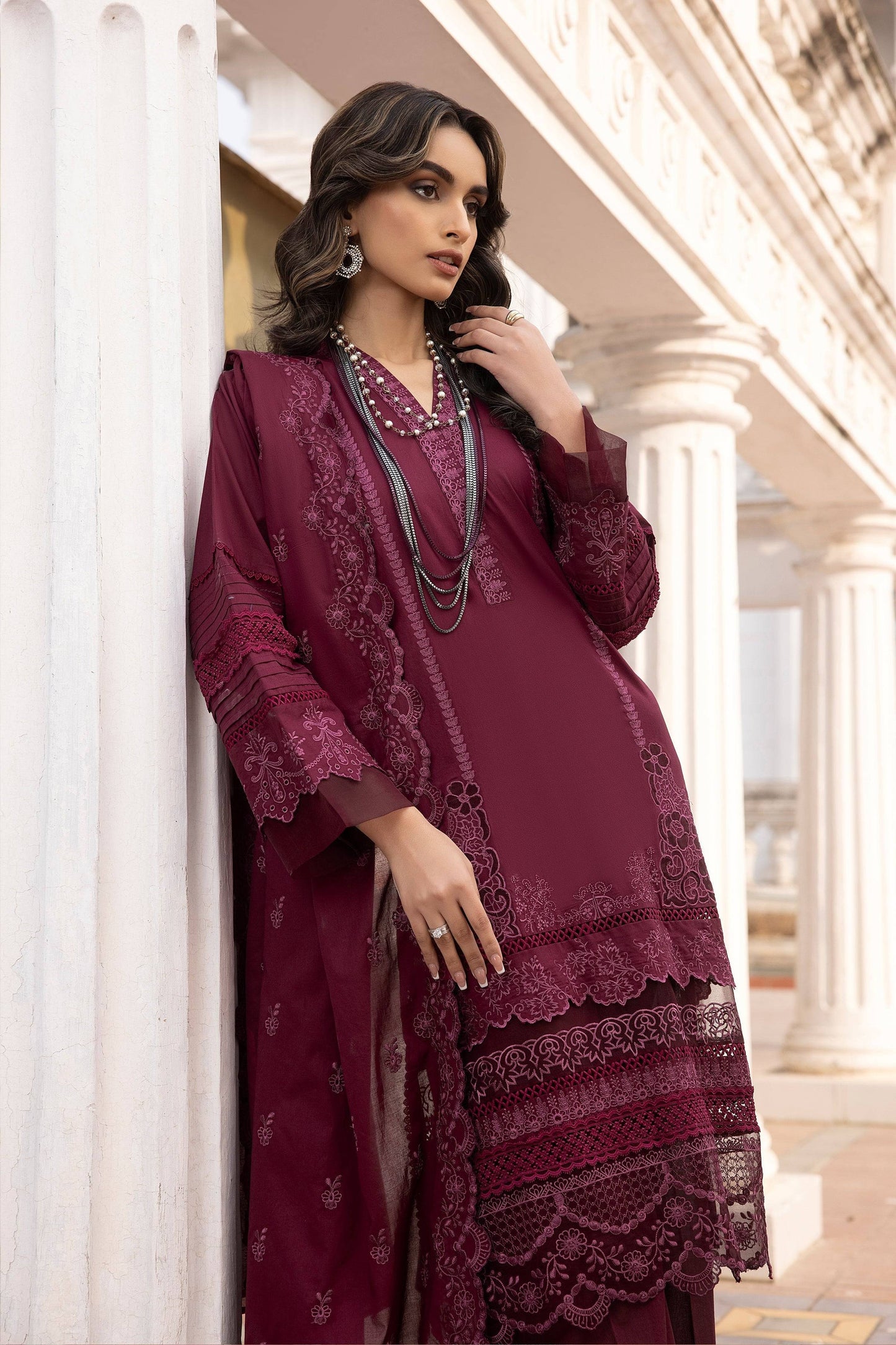 LSM | Spring Embroidered 24 | A-9 - Pakistani Designer Dress - by LSM | Type: Luxury - 100% Original at Saira Sultan