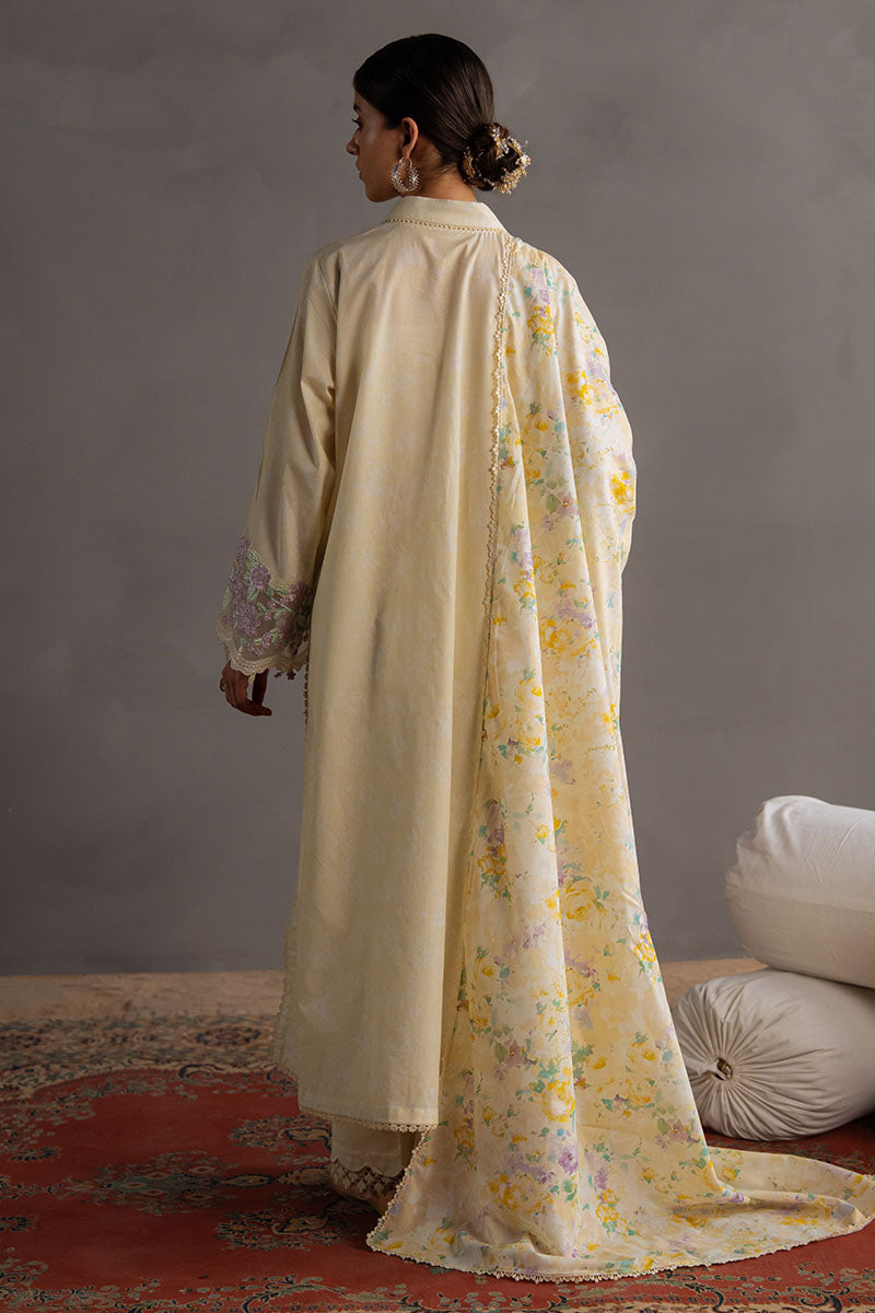 Cross Stitch | Eid Lawn Edit 25 | SUNSHINE GLOW S Ivory Lawn