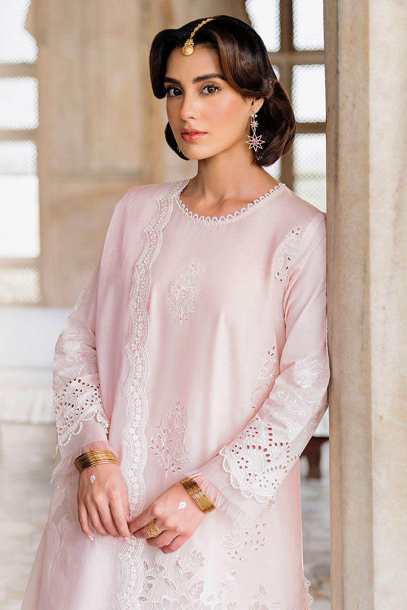 Cross Stitch | Eid Lawn Edit 25 | PEACH BLUSH L Pink Lawn