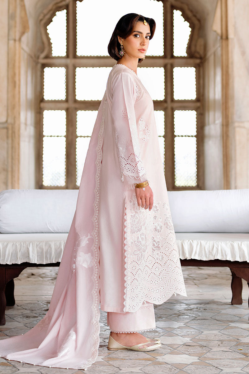 Cross Stitch | Eid Lawn Edit 25 | PEACH BLUSH S Pink Lawn