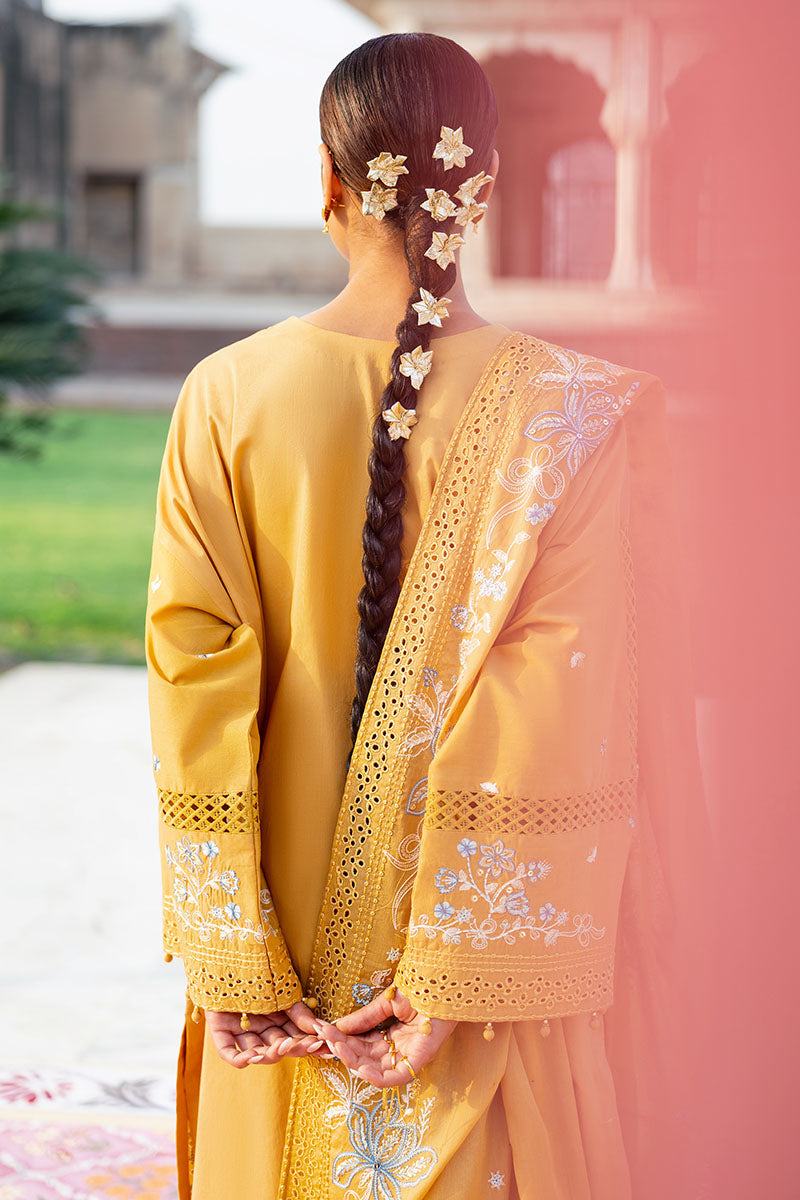 Cross Stitch | Eid Lawn Edit 25 | MUSTARD MIRAGE S Mustard Lawn