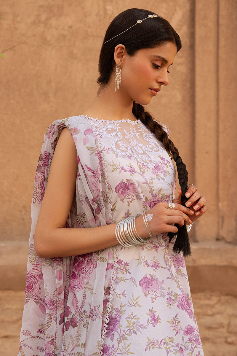 Cross Stitch | Eid Lawn Edit 25 | LILAC HINT M White Lawn