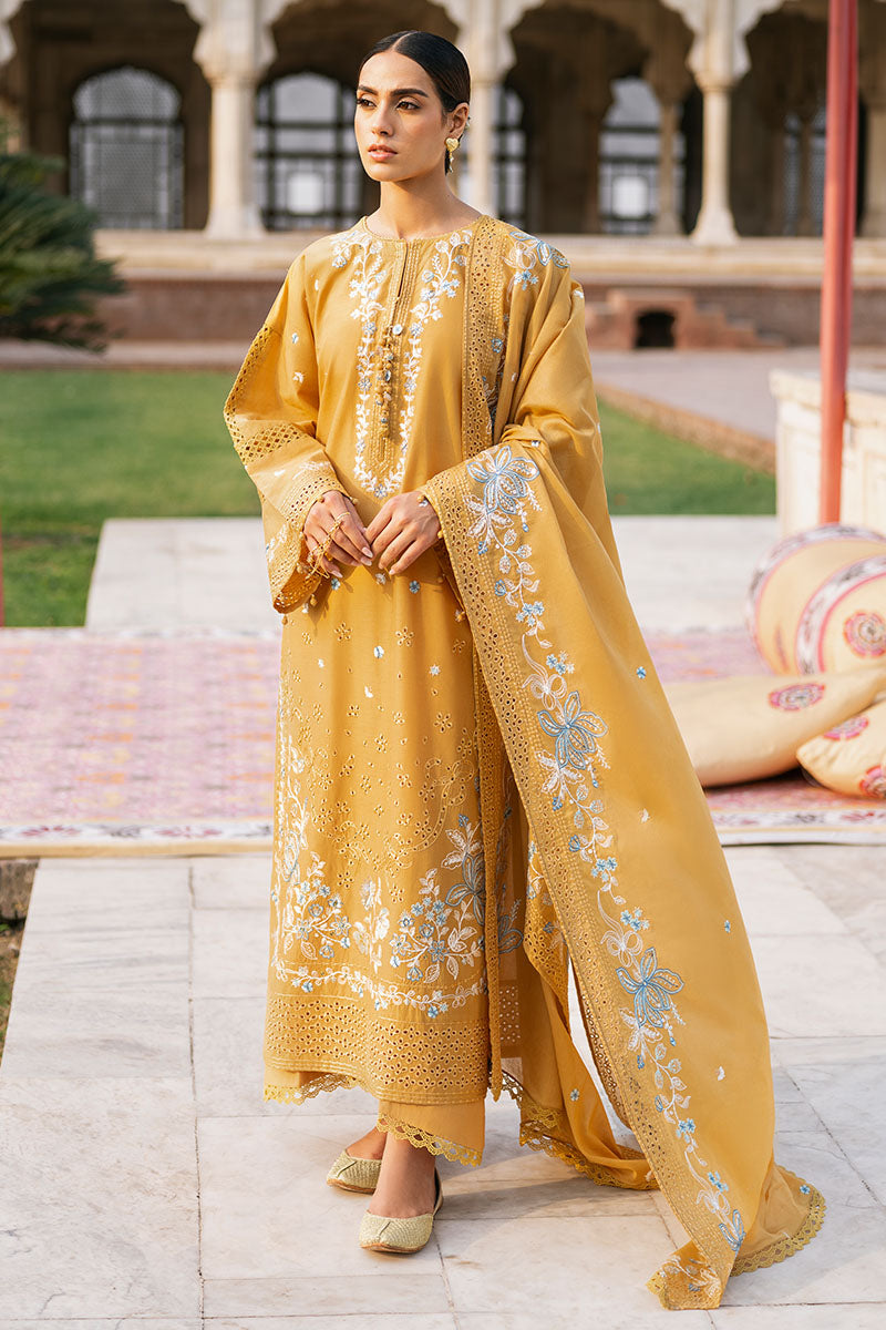 Cross Stitch | Eid Lawn Edit 25 | MUSTARD MIRAGE XS Mustard Lawn