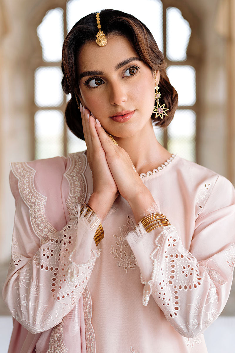 Cross Stitch | Eid Lawn Edit 25 | PEACH BLUSH M Pink Lawn