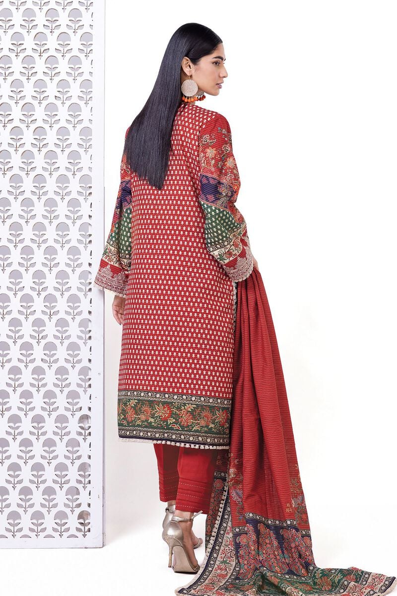 Khaadi | My Winter Mood | LKM02 S Deep Red Khaddar Messuri