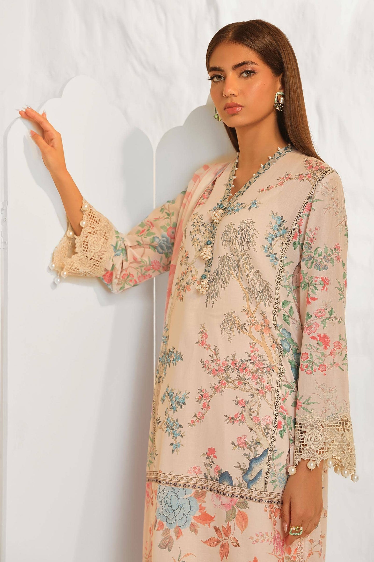 Sana Safinaz | Muzlin Summer 24 | 001A-CI - Pakistani Designer Dress - by Sana Safinaz | Type: Luxury - 100% Original at Saira Sultan