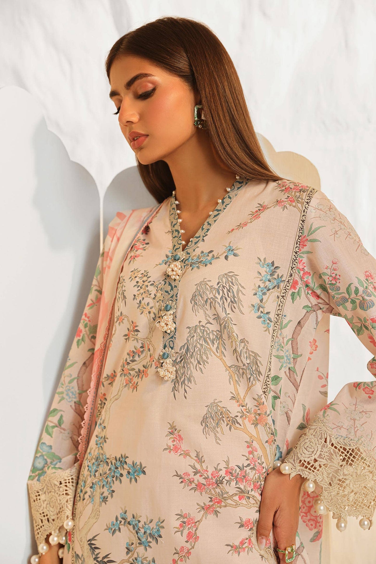 Sana Safinaz | Muzlin Summer 24 | 001A-CI - Pakistani Designer Dress - by Sana Safinaz | Type: Luxury - 100% Original at Saira Sultan