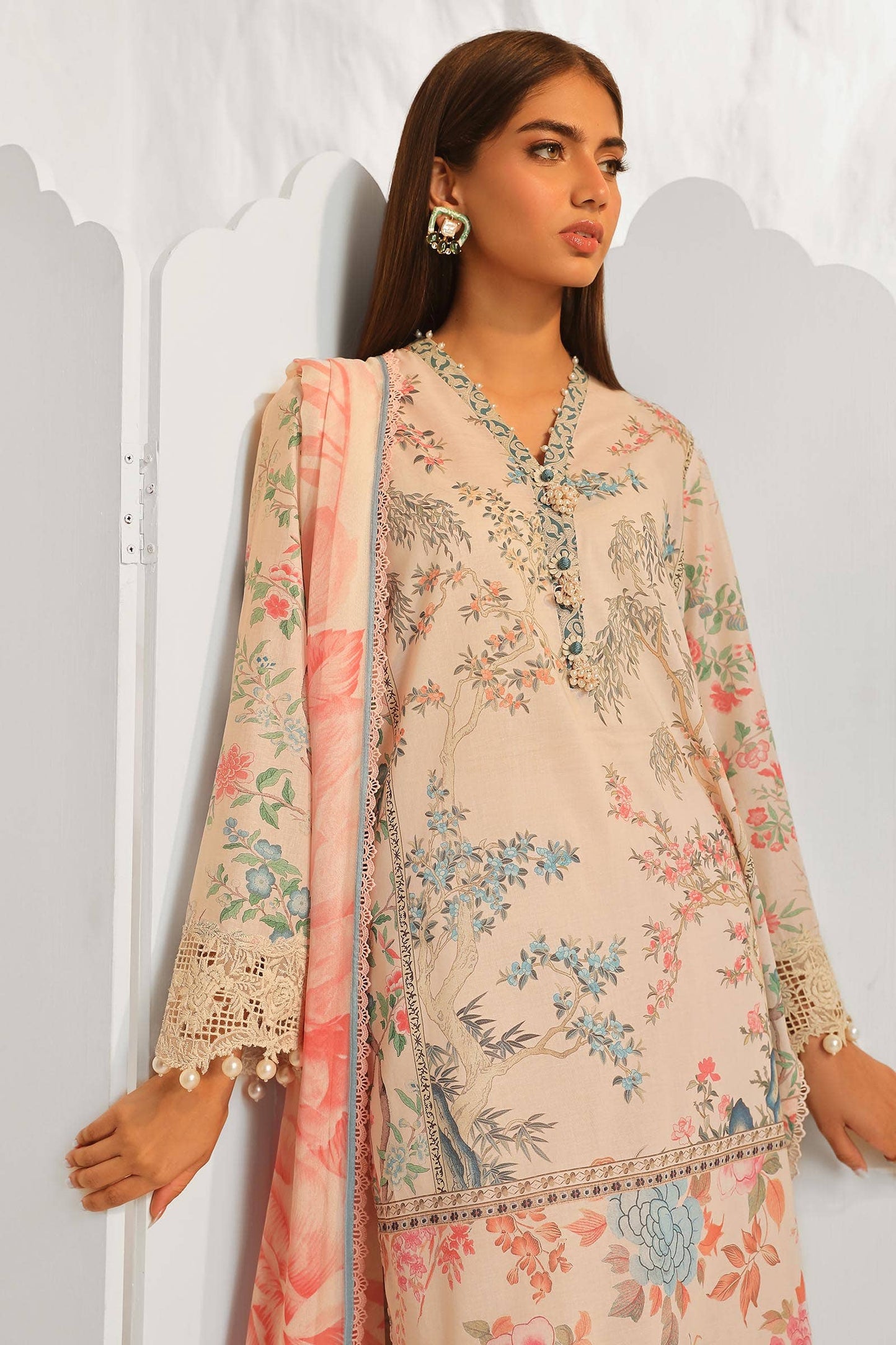 Sana Safinaz | Muzlin Summer 24 | 001A-CI - Pakistani Designer Dress - by Sana Safinaz | Type: Luxury - 100% Original at Saira Sultan