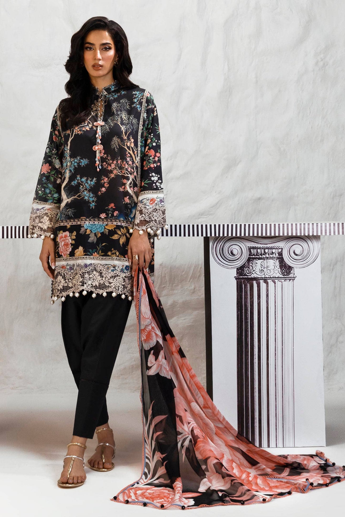 Sana Safinaz | Muzlin Summer 24 | 001B-CI - Pakistani Designer Dress - by Sana Safinaz | Type: Luxury - 100% Original at Saira Sultan