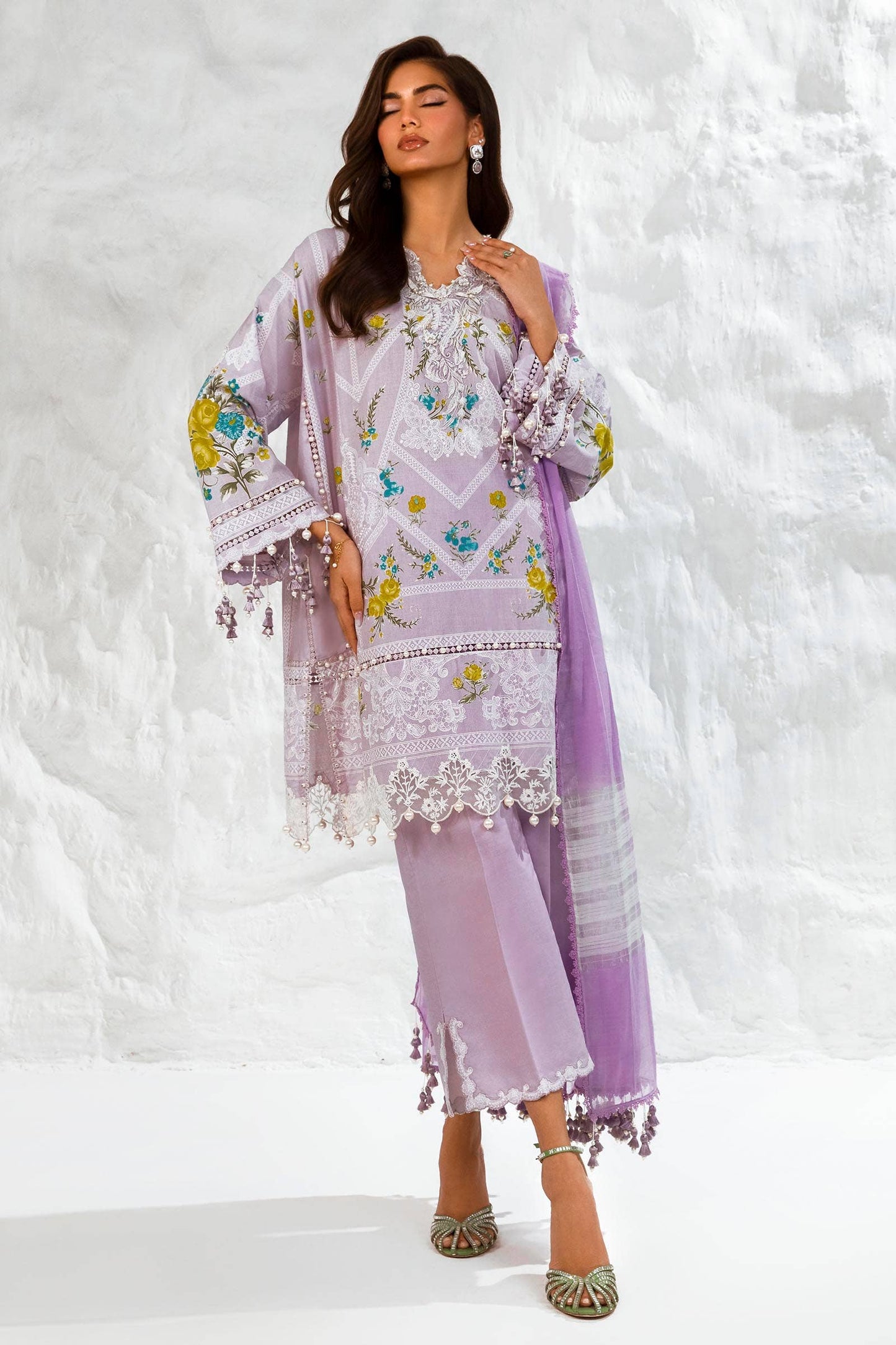 Sana Safinaz | Muzlin Summer 24 | 007A-DG - Pakistani Designer Dress - by Sana Safinaz | Type: Luxury - 100% Original at Saira Sultan