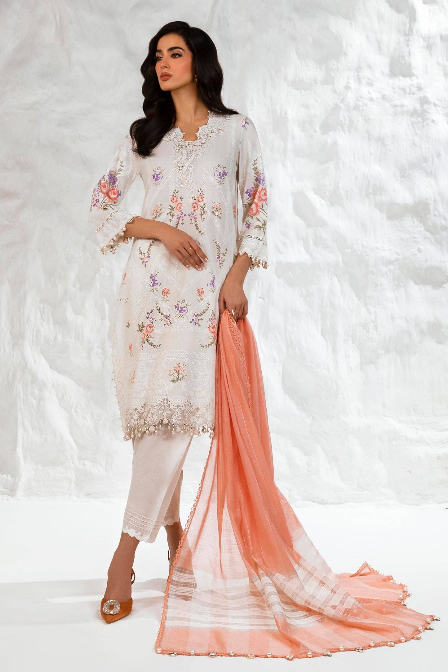 Sana Safinaz | Muzlin Summer 24 | 007B-DG - Pakistani Designer Dress - by Sana Safinaz | Type: Luxury - 100% Original at Saira Sultan