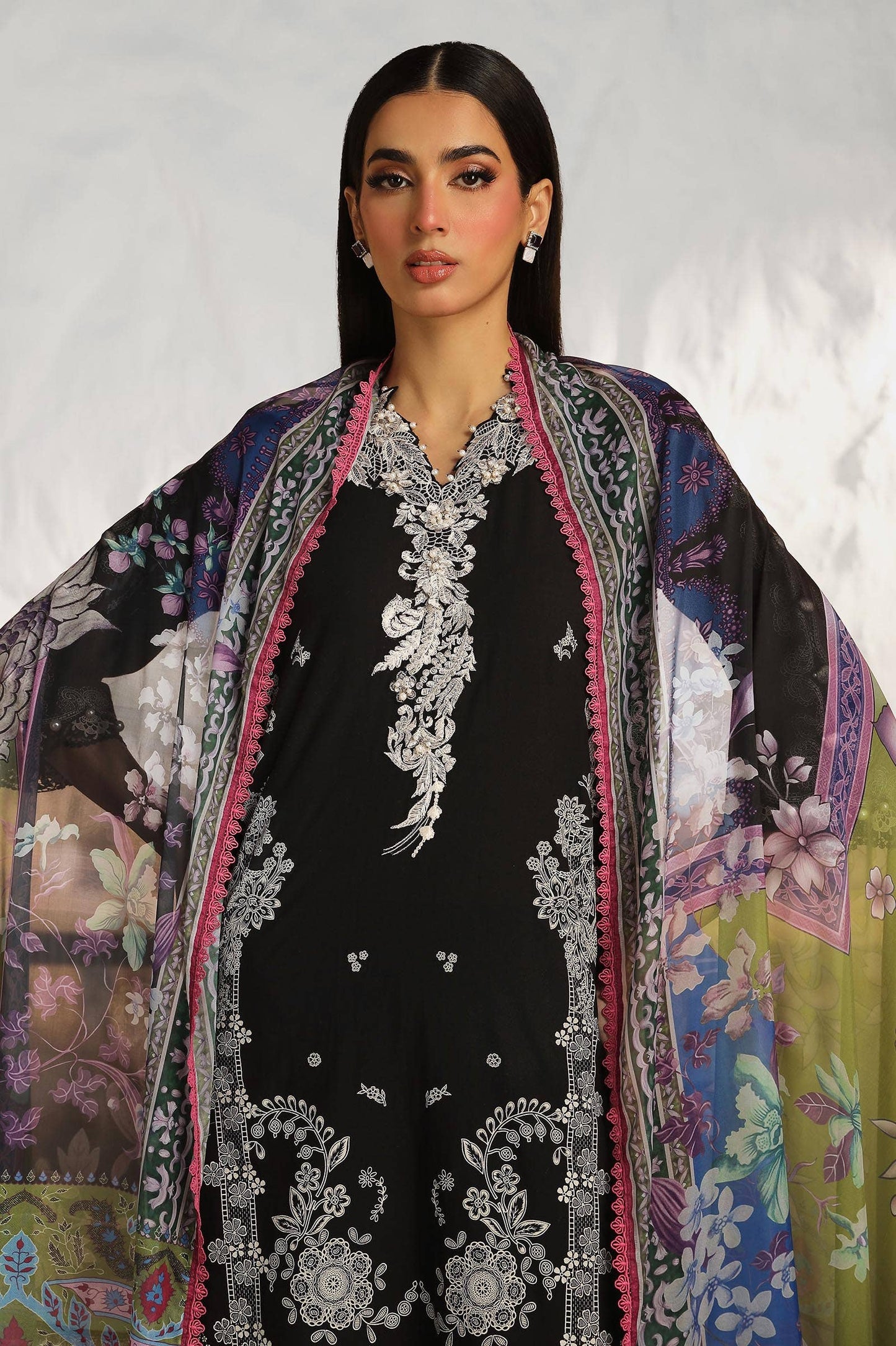 Sana Safinaz | Muzlin Summer 24 | 008A-CK - Pakistani Designer Dress - by Sana Safinaz | Type: Luxury - 100% Original at Saira Sultan