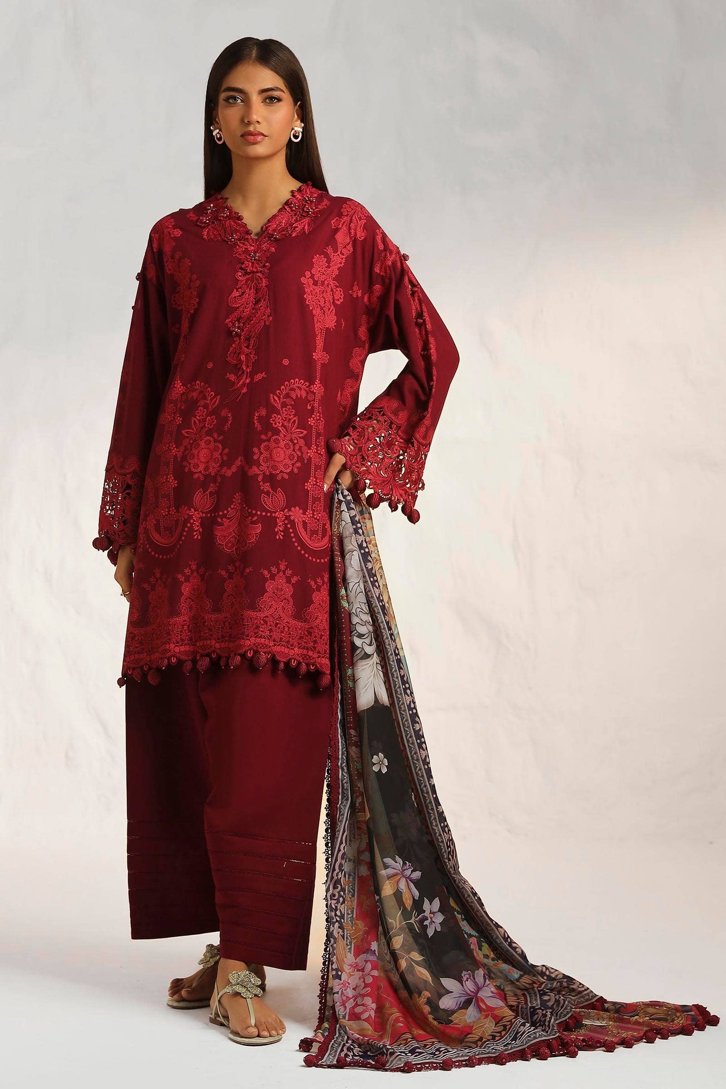 Sana Safinaz | Muzlin Summer 24 | 008B-CK - Pakistani Designer Dress - by Sana Safinaz | Type: Luxury - 100% Original at Saira Sultan