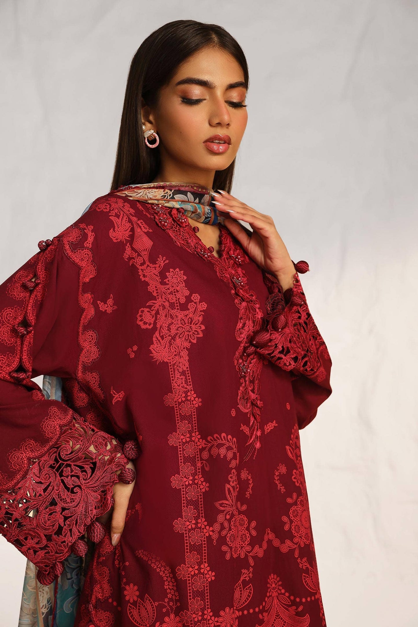 Sana Safinaz | Muzlin Summer 24 | 008B-CK - Pakistani Designer Dress - by Sana Safinaz | Type: Luxury - 100% Original at Saira Sultan
