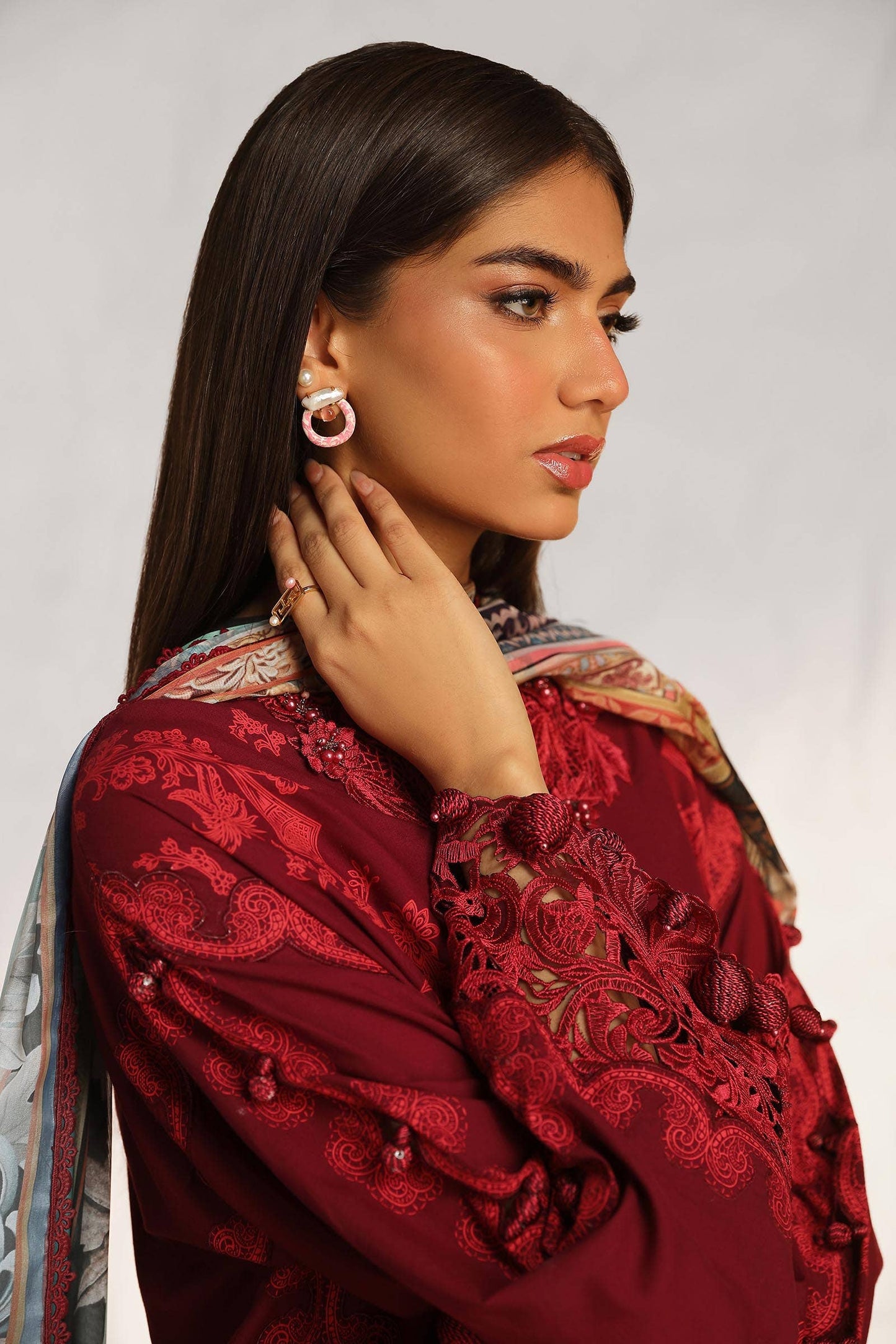 Sana Safinaz | Muzlin Summer 24 | 008B-CK - Pakistani Designer Dress - by Sana Safinaz | Type: Luxury - 100% Original at Saira Sultan