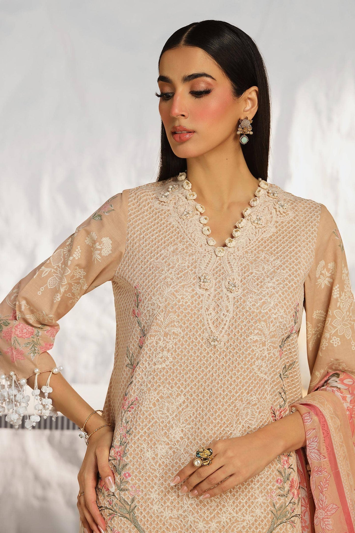 Sana Safinaz | Muzlin Summer 24 | 012B-CJ - Pakistani Designer Dress - by Sana Safinaz | Type: Luxury - 100% Original at Saira Sultan