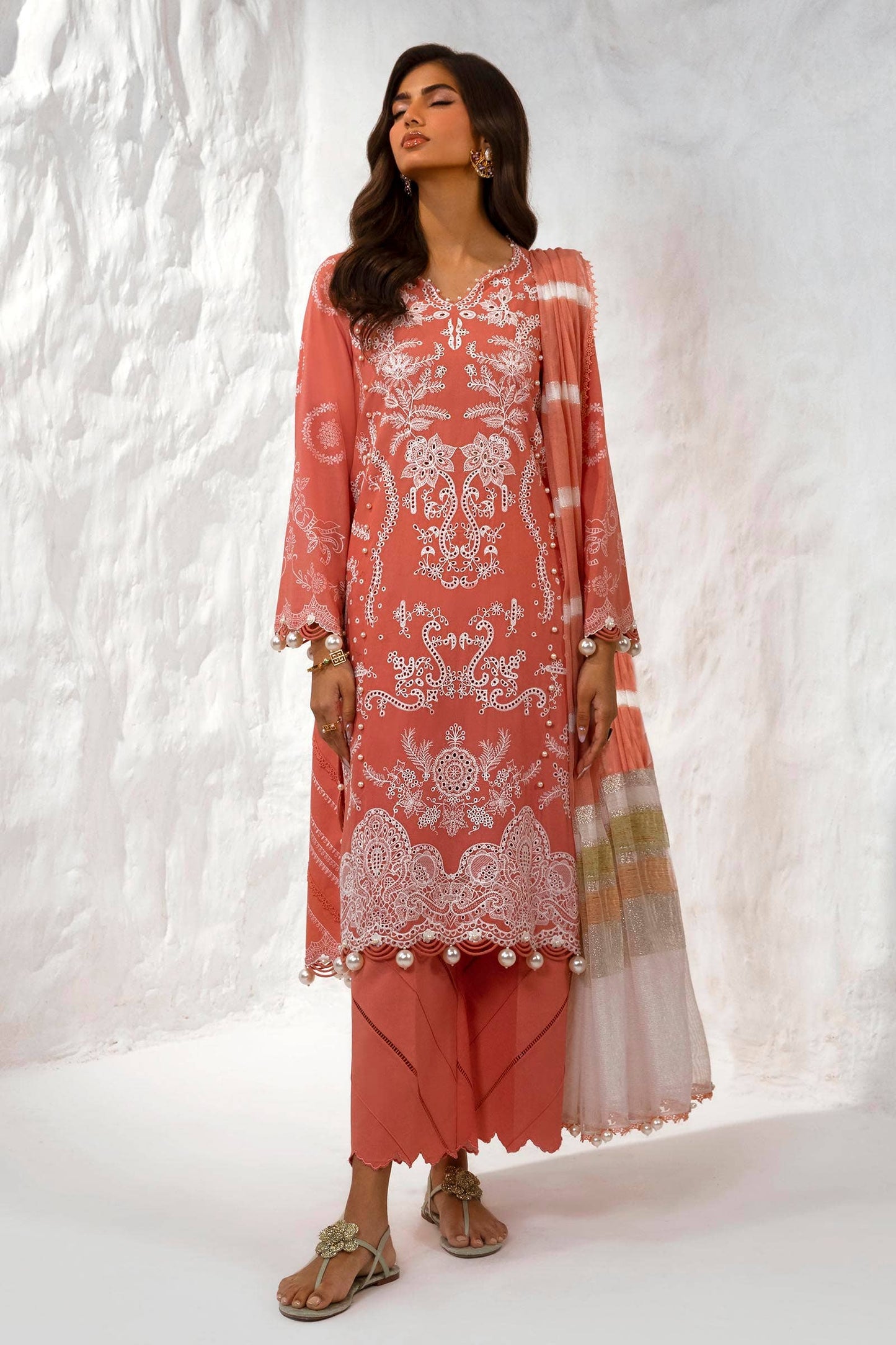 Sana Safinaz | Muzlin Summer 24 | 015B-DF - Pakistani Designer Dress - by Sana Safinaz | Type: Luxury - 100% Original at Saira Sultan