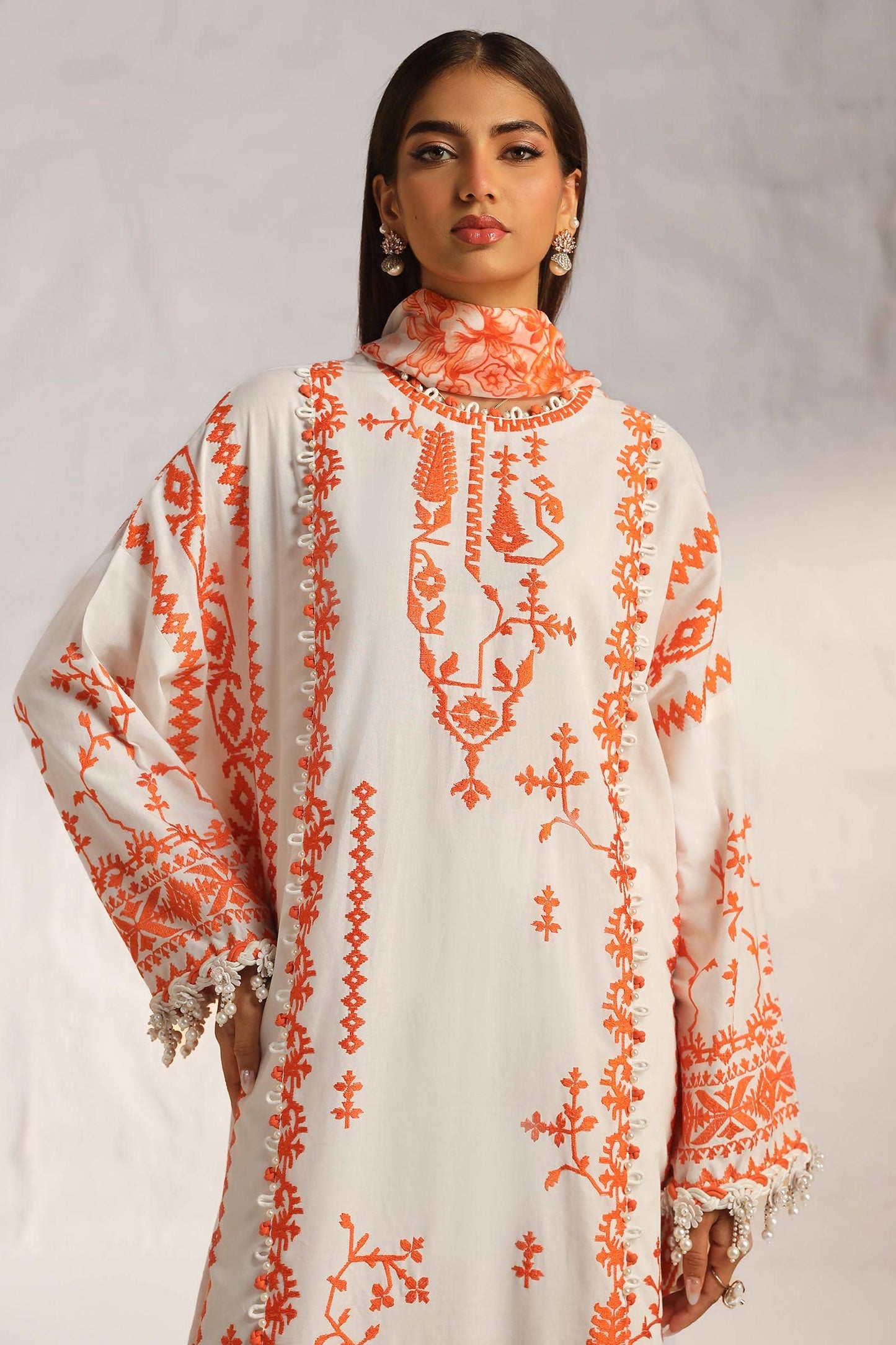 Sana Safinaz | Muzlin Summer 24 | 017B-CJ - Pakistani Designer Dress - by Sana Safinaz | Type: Luxury - 100% Original at Saira Sultan