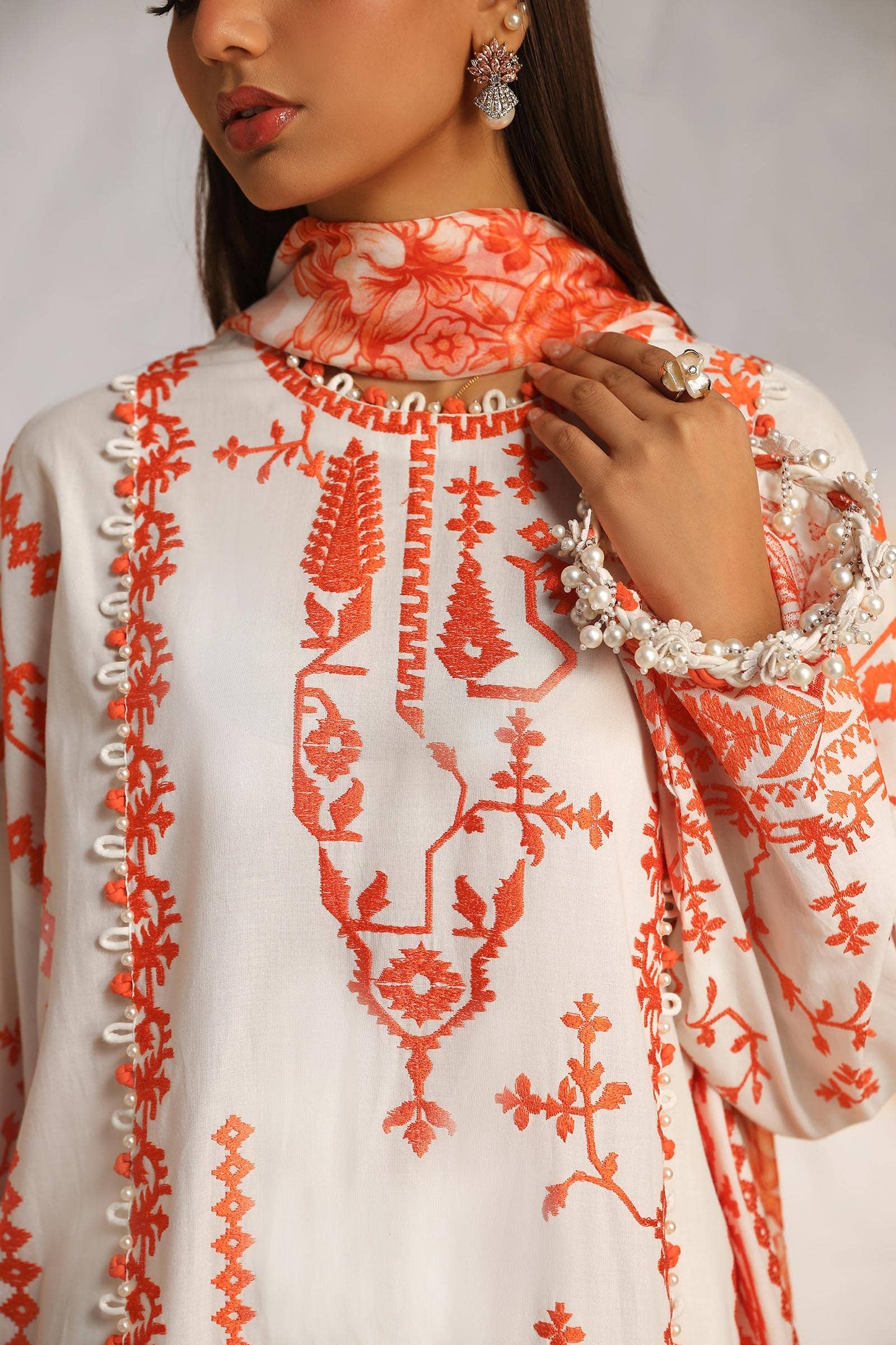 Sana Safinaz | Muzlin Summer 24 | 017B-CJ - Pakistani Designer Dress - by Sana Safinaz | Type: Luxury - 100% Original at Saira Sultan