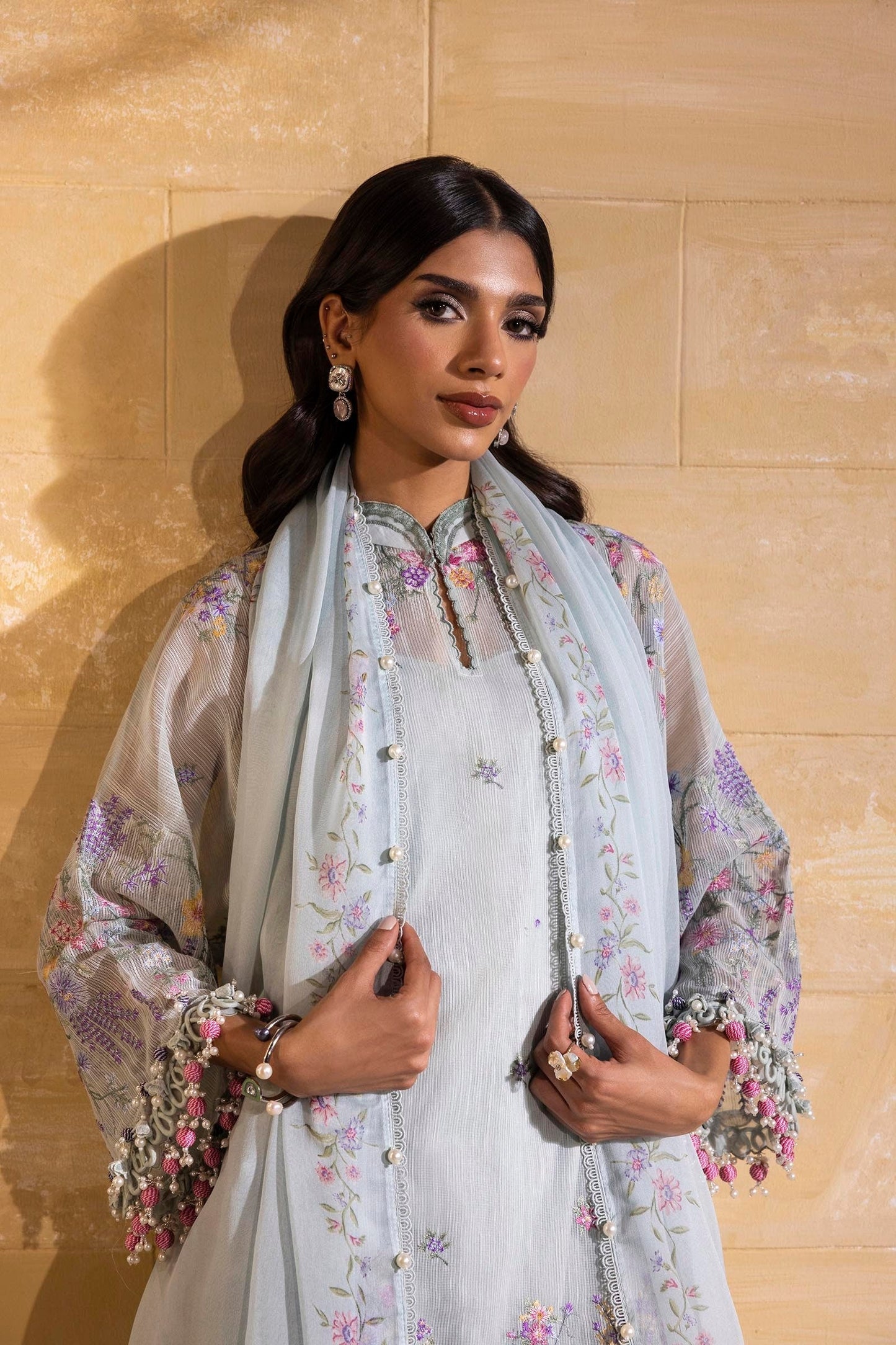 Sana Safinaz | Muzlin Spring 25 | M251-003B-3CJ M Gray Lawn