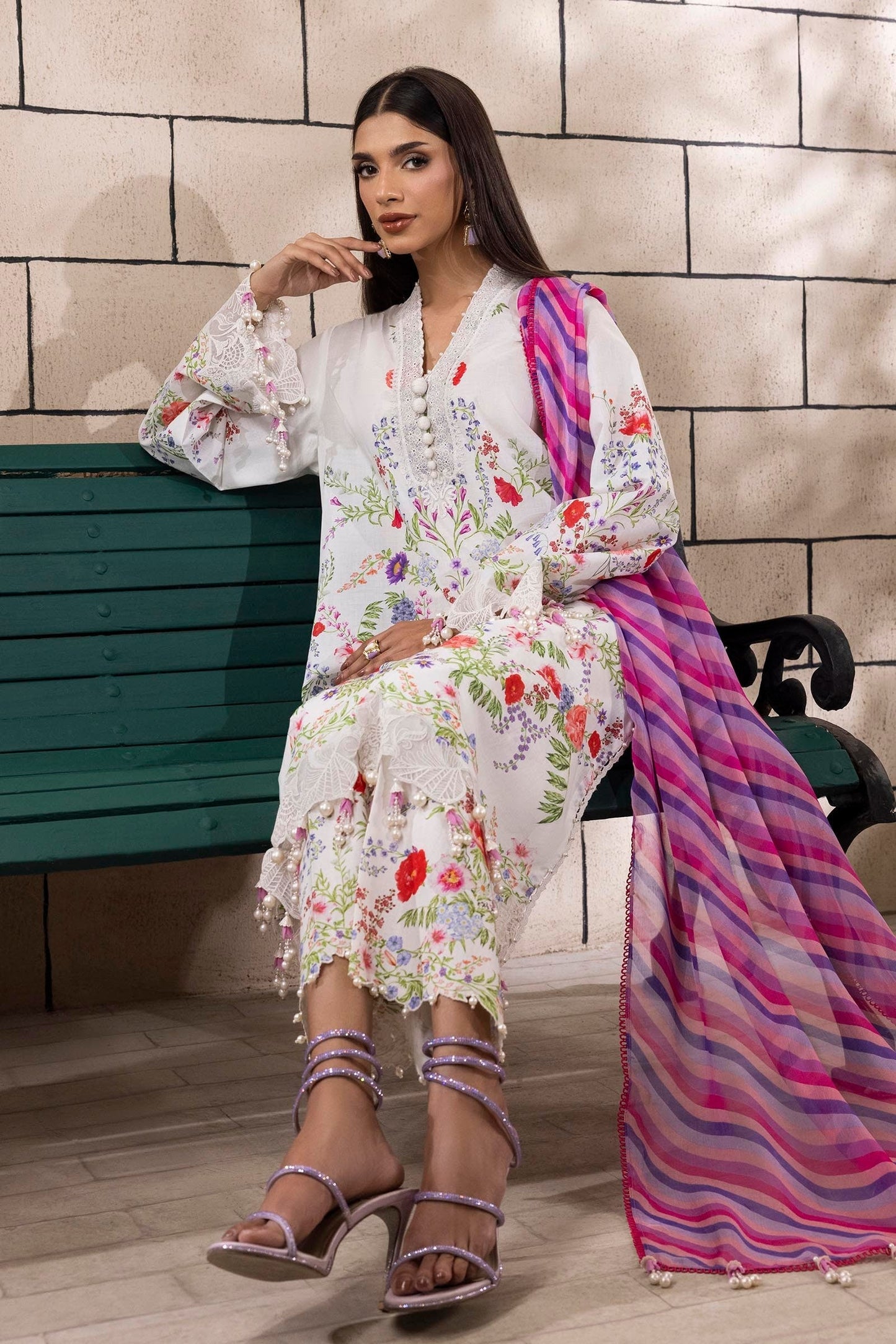Sana Safinaz | Muzlin Spring 25 | M251-024A-3CI M White Lawn