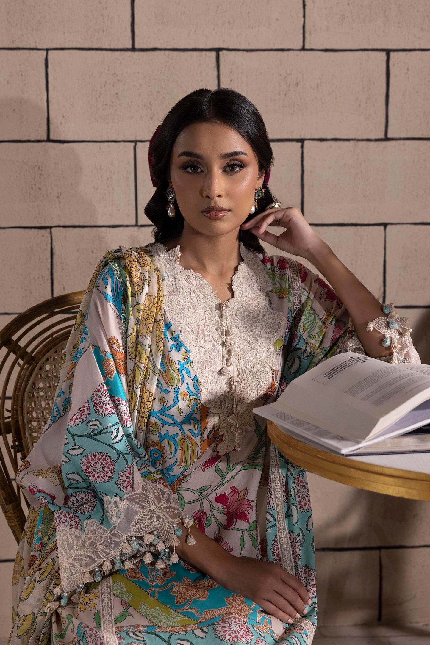 Sana Safinaz | Muzlin Spring 25 | M251-027B-3CI M Pastel Pink Lawn