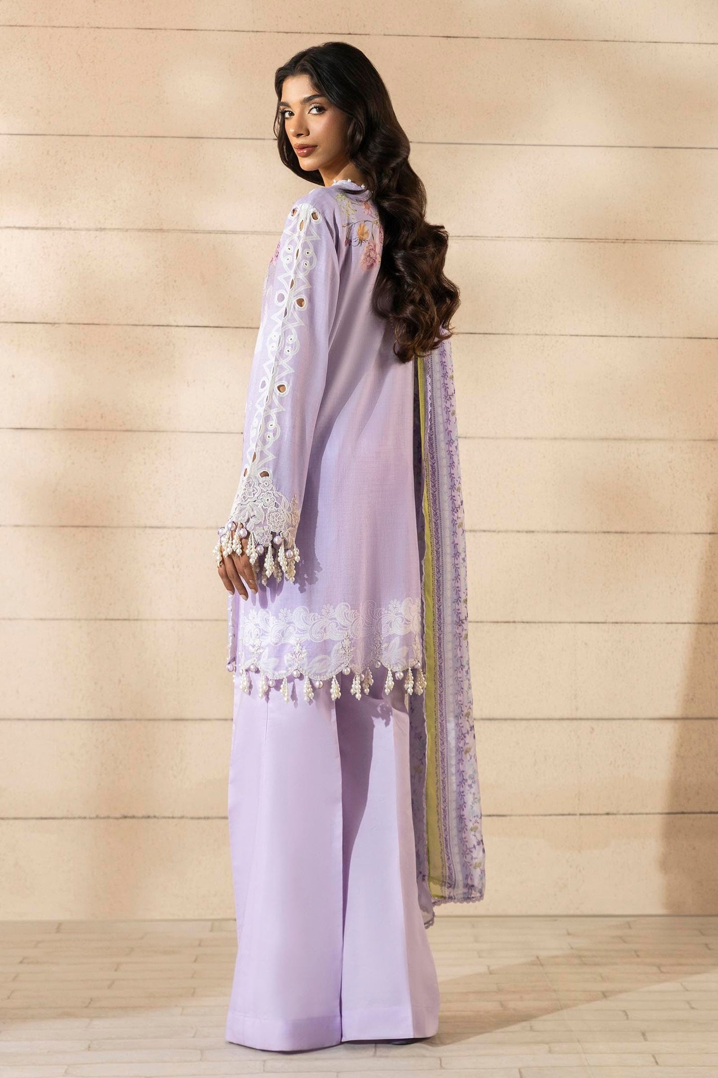 Sana Safinaz | Muzlin Spring 25 | M251-029A-3CI S Lilac Lawn