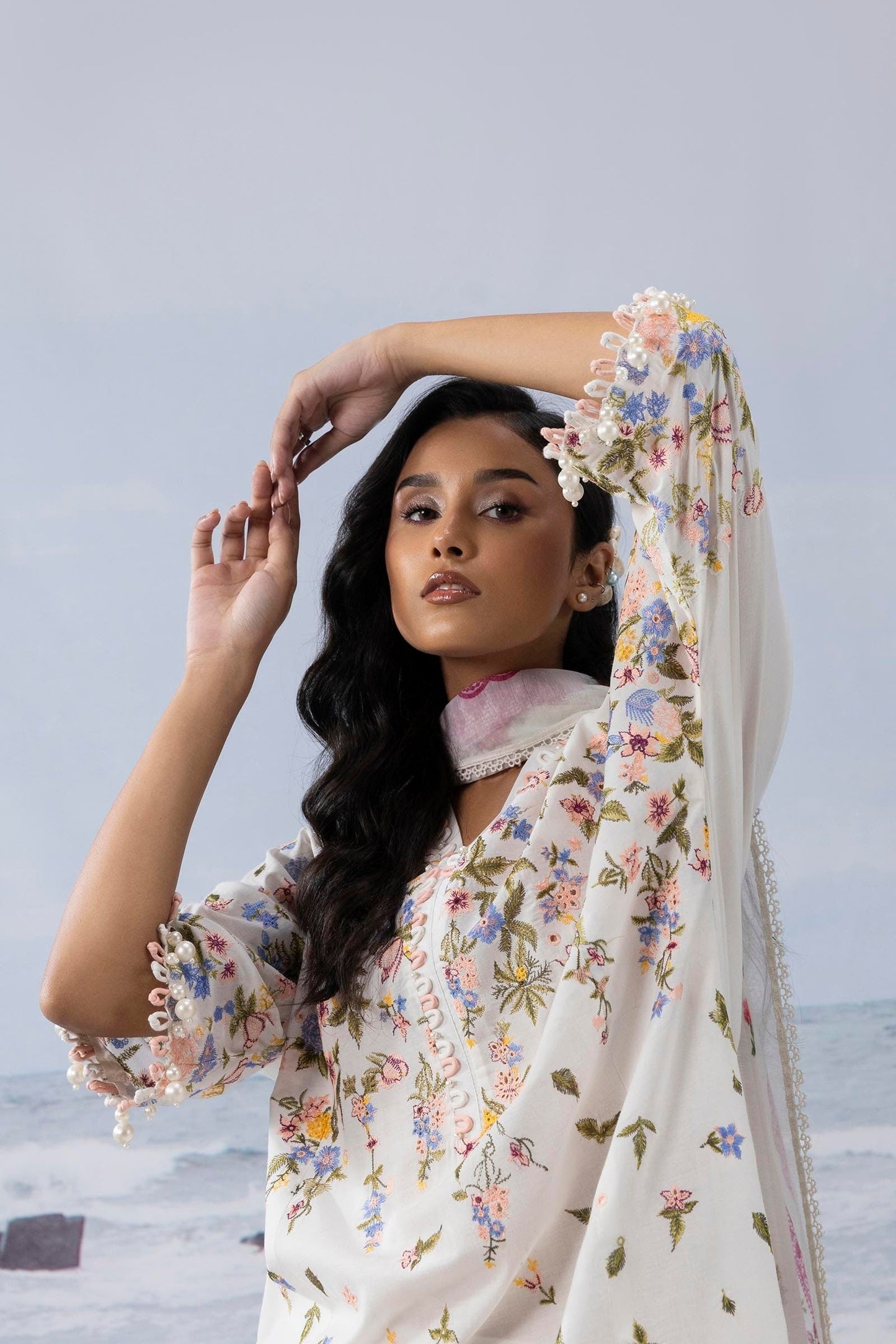 Sana Safinaz | Muzlin Summer 25 | 015A M White Lawn