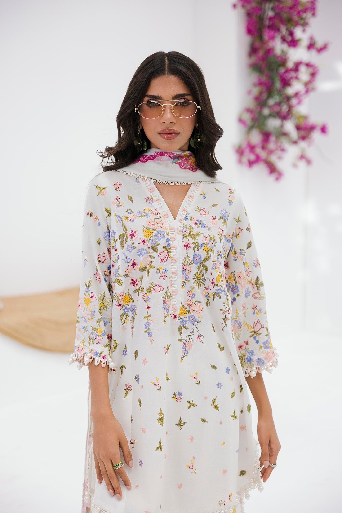 Sana Safinaz | Muzlin Summer 25 | 015A L White Lawn
