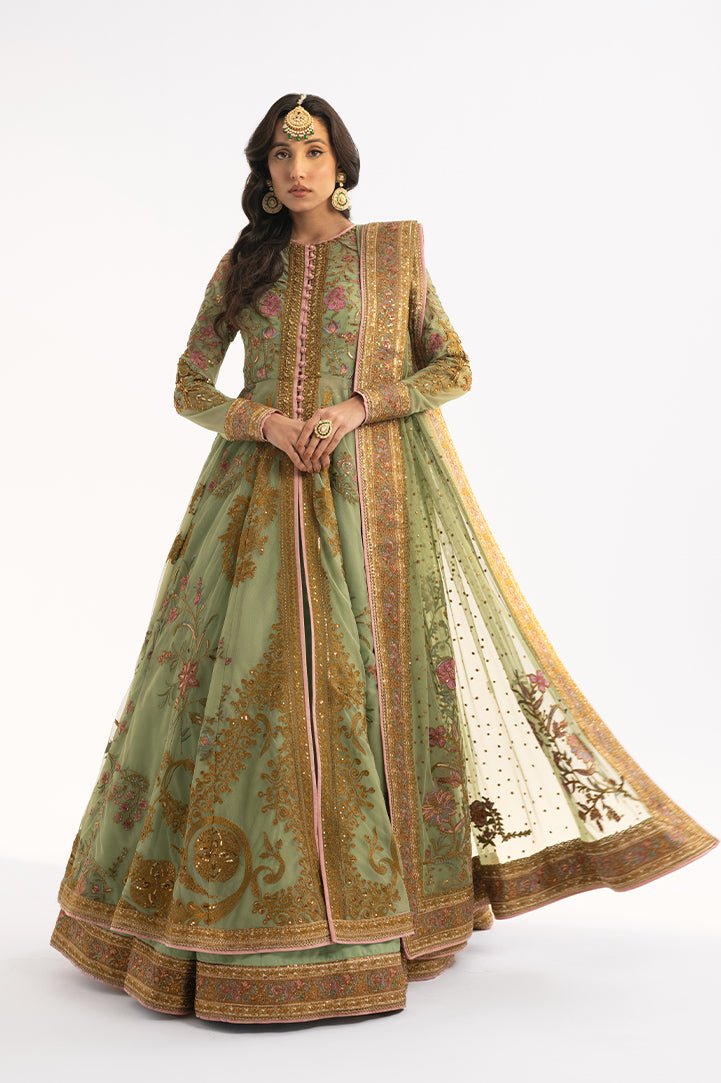 Fahad Hussayn | Ashk o Atar | MAHDIYAR XS Sage Green Net