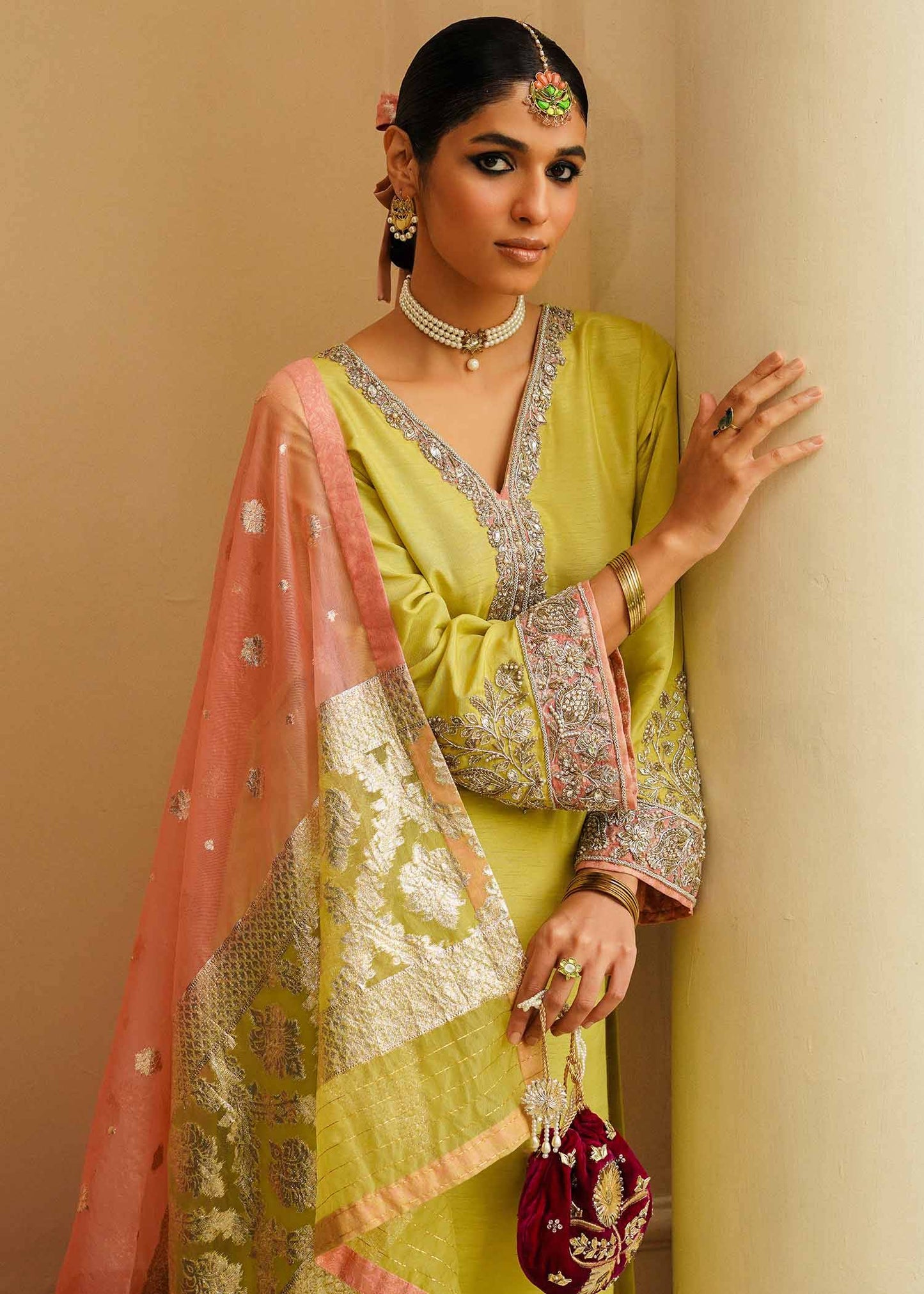 Mahgul | Eid Edit 2024 | Lemon Mint - Pakistani Designer Dress - by Mahgul | Type: Luxury - 100% Original at Saira Sultan