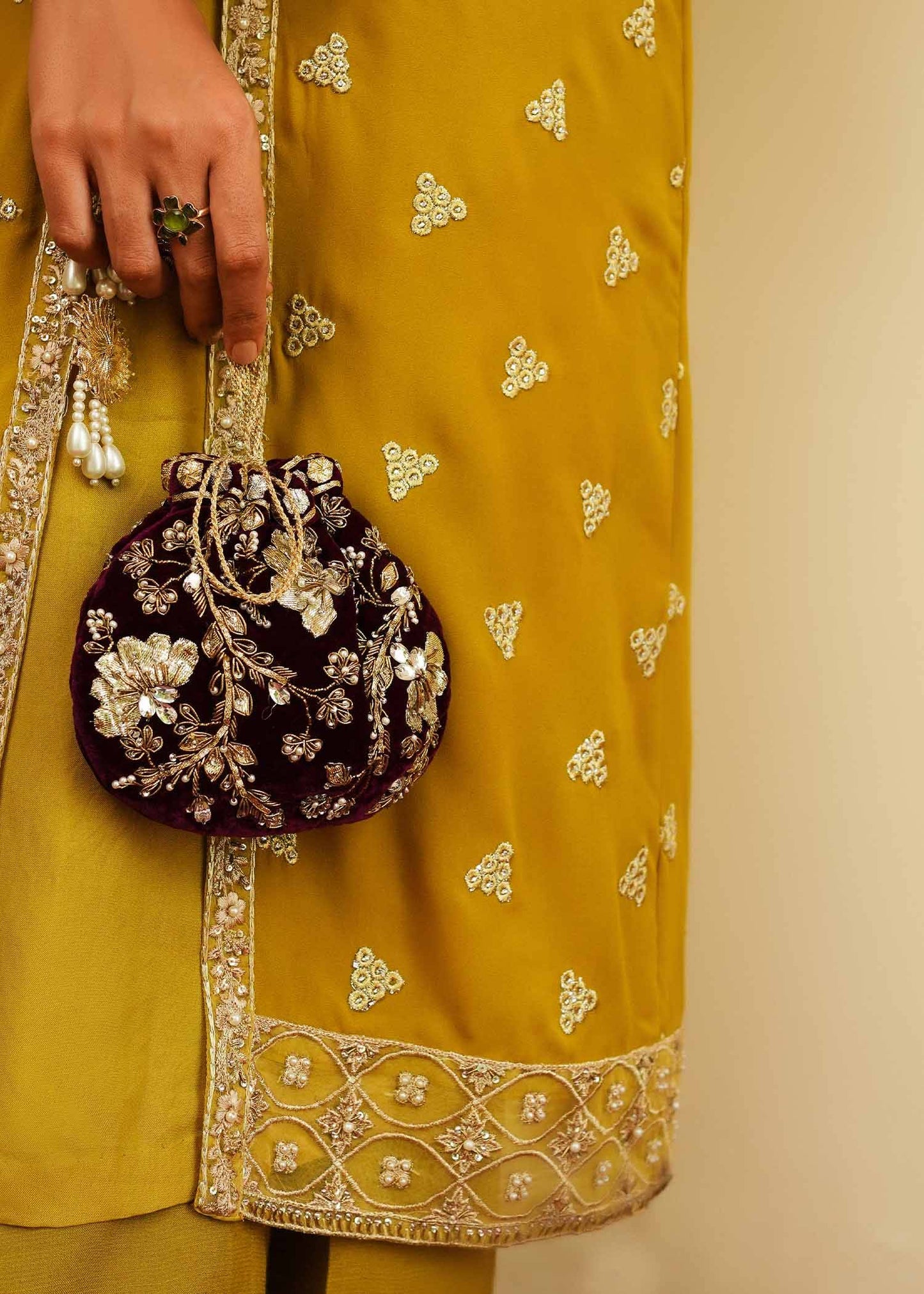 Mahgul | Eid Edit 2024 | Mustard Shine - Pakistani Designer Dress - by Mahgul | Type: Luxury - 100% Original at Saira Sultan