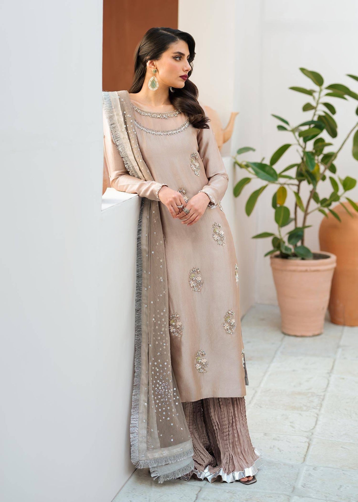 Mahum Asad | Raising The Bar | Sand - Pakistani Designer Dress - by Mahum Asad | Type: Formal - 100% Original at Saira Sultan