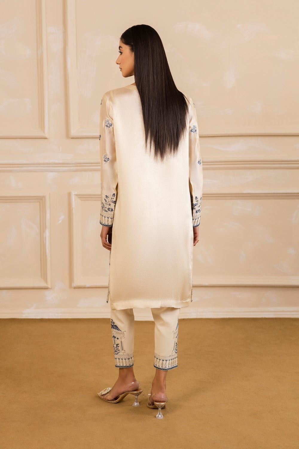 Maryum N Maria | Zaira Pret | MARIGOLD S Ivory Organza Silk