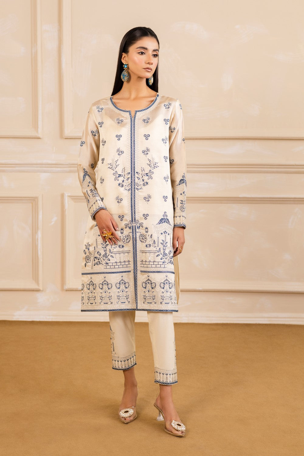 Maryum N Maria | Zaira Pret | MARIGOLD M Ivory Organza Silk