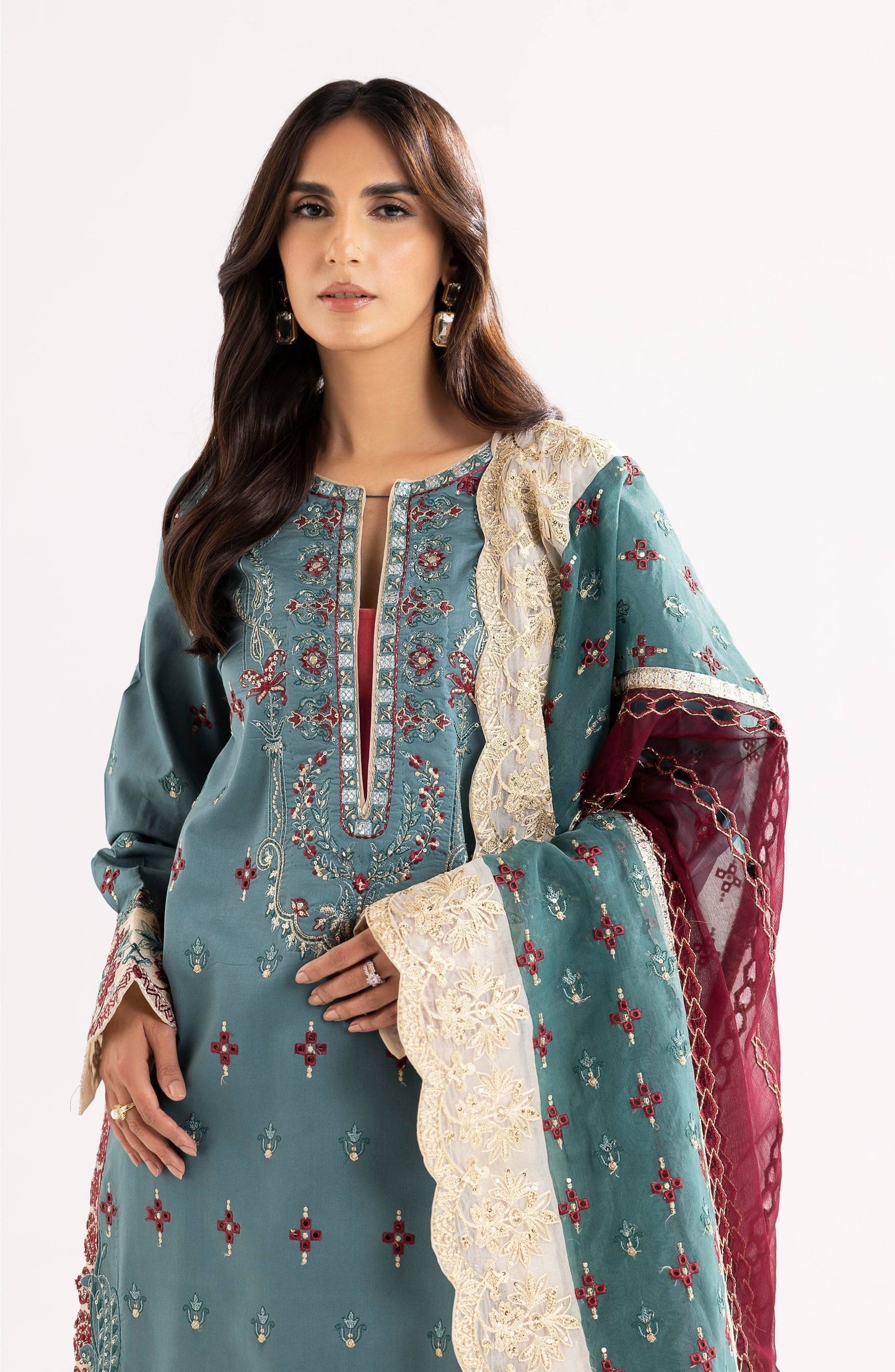 Maryum N Maria | Eid Luxury Lawn 24 | Laila - Pakistani Designer Dress - by Maryum N Maria | Type: Luxury - 100% Original at Saira Sultan
