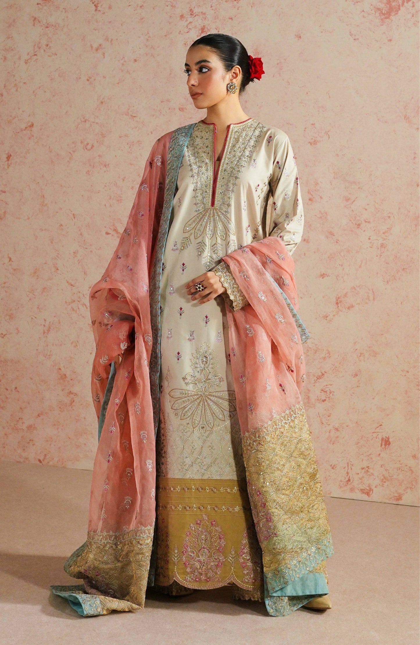 Maryum N Maria | Eid Luxury Lawn 24 | Alizeh - Pakistani Designer Dress - by Maryum N Maria | Type: Luxury - 100% Original at Saira Sultan