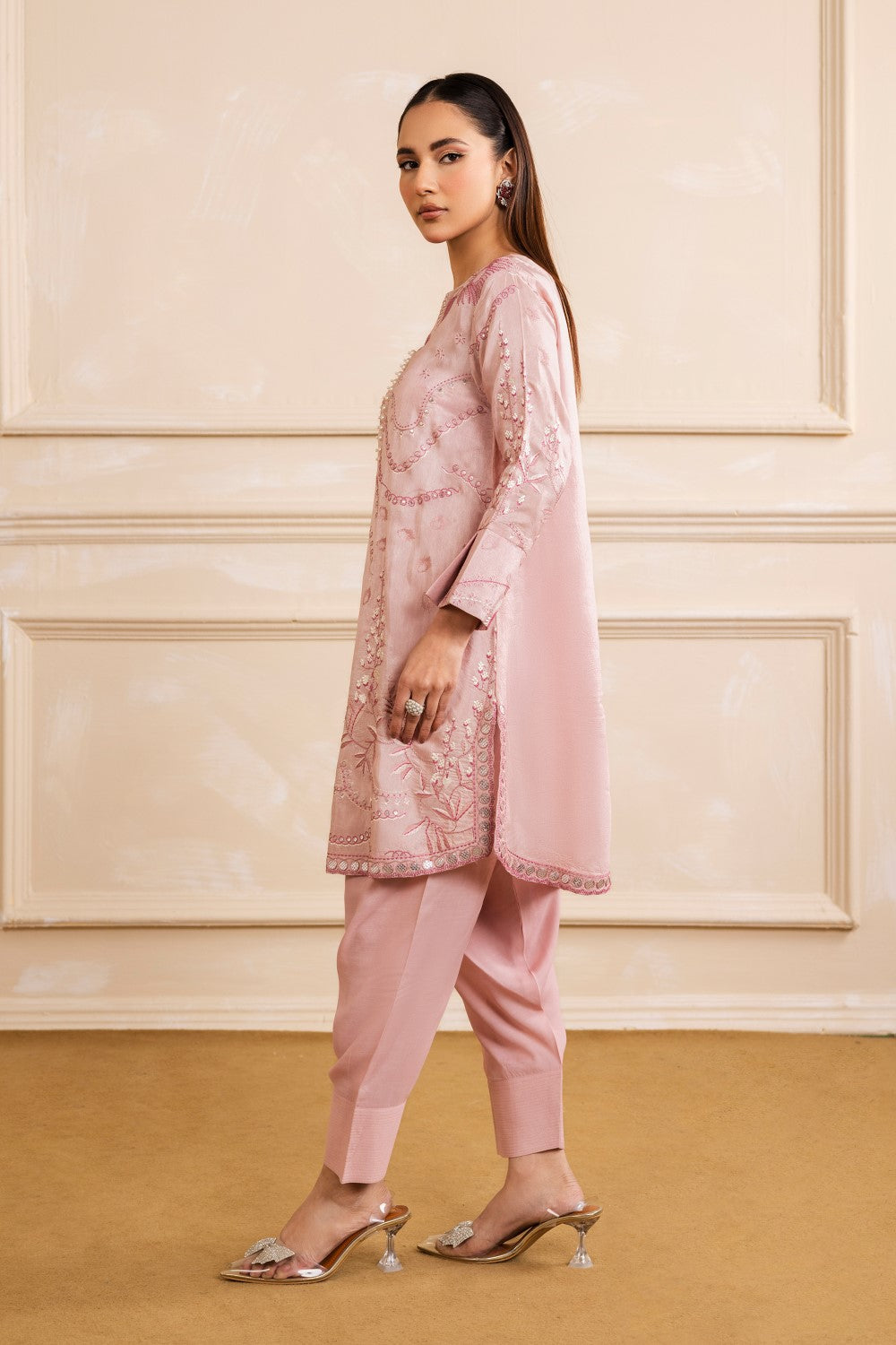 Maryum N Maria | Zaira Pret | MARZIA M Blush Pink Korean Silk