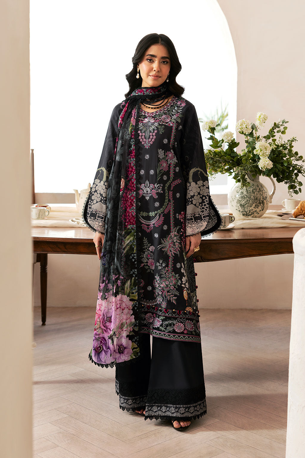 Ramsha | Mashaal Luxury Lawn | L-1403 - Pakistani Designer Dress - by Ramsha - Type : Ladies Clothes - 100% Original at Saira Sultan