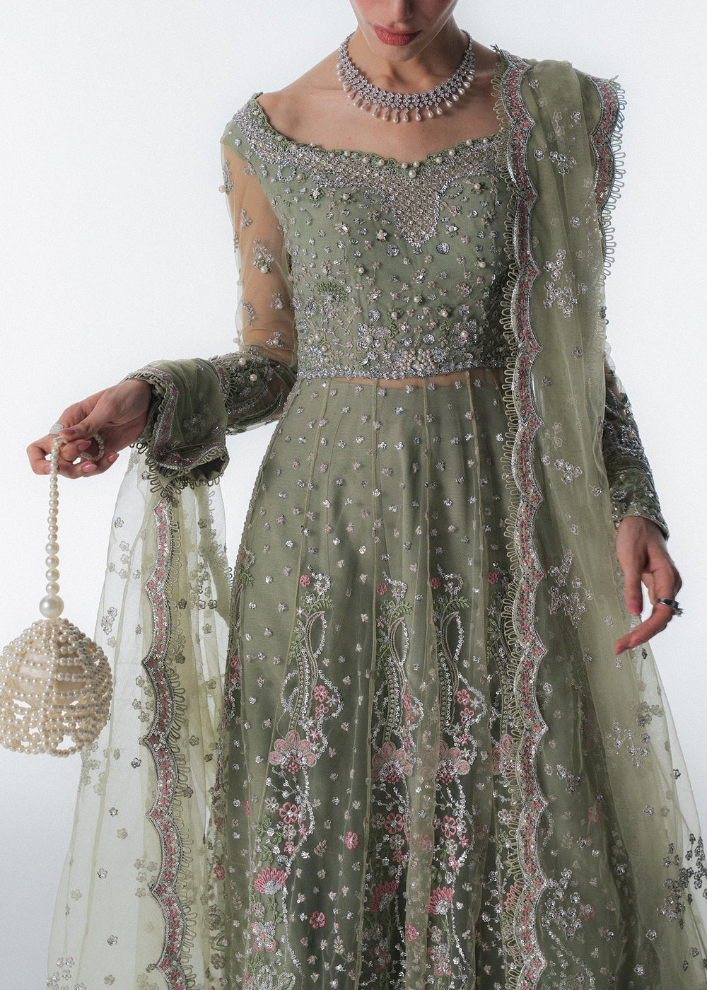 Sadaf Fawad Khan | Festive 25 | Seafoam - Pakistani Designer Dress - by Sadaf Fawad Khan - Type : Ladies Clothes - 100% Original at Saira Sultan