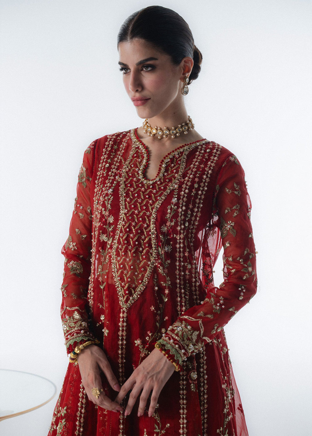 Sadaf Fawad Khan | Festive 25 | Scarlet - Pakistani Designer Dress - by Sadaf Fawad Khan - Type : Ladies Clothes - 100% Original at Saira Sultan