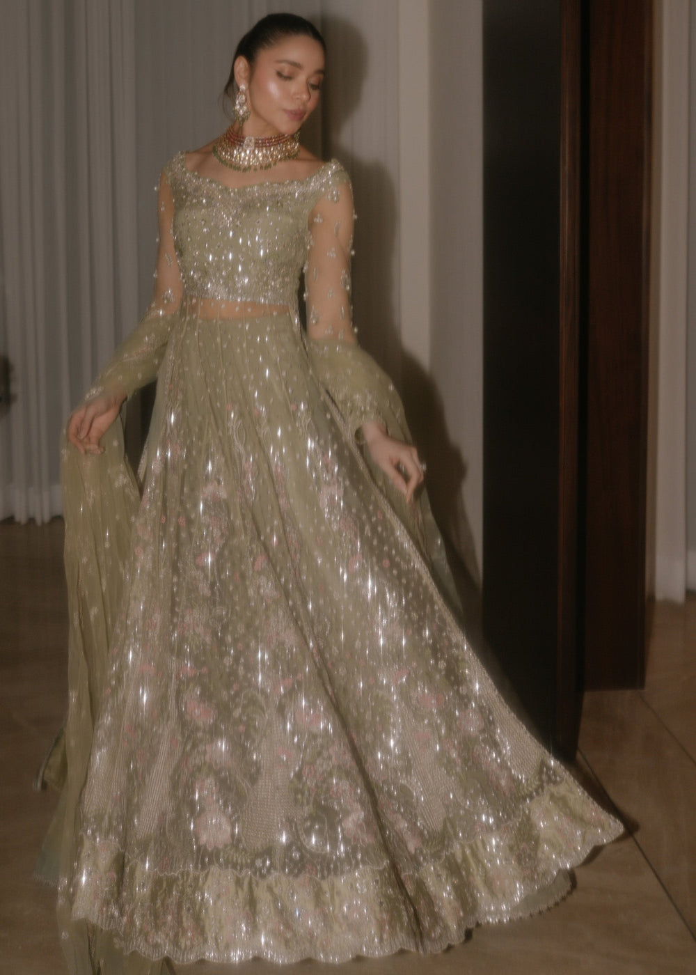 Sadaf Fawad Khan | Festive 25 | Seafoam - Pakistani Designer Dress - by Sadaf Fawad Khan - Type : Ladies Clothes - 100% Original at Saira Sultan