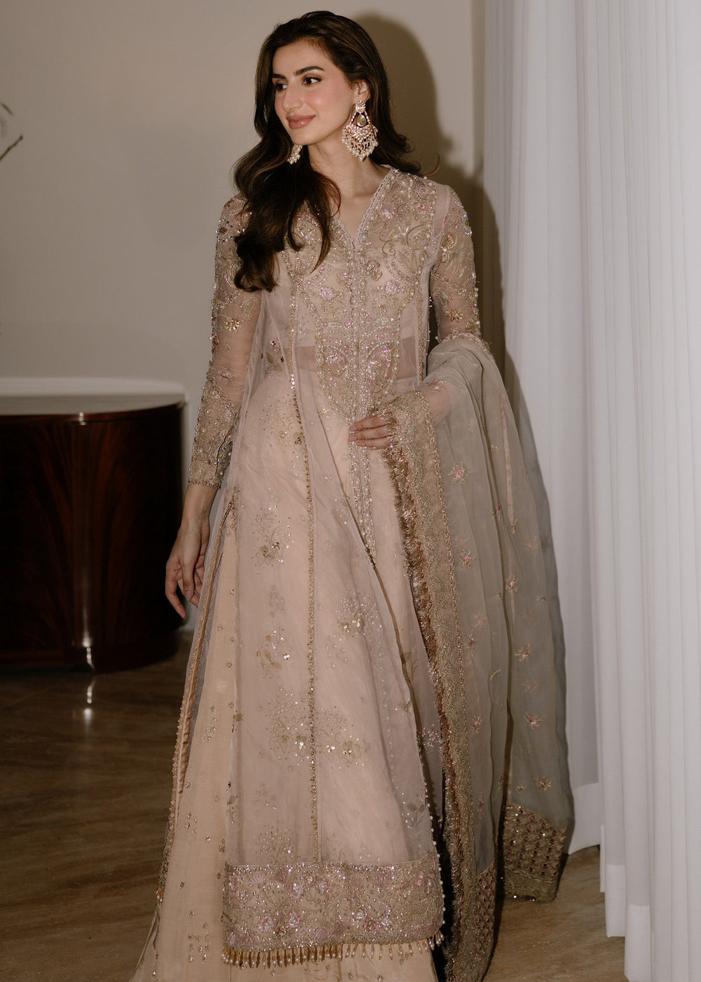 Sadaf Fawad Khan | Festive 25 | Ivory Celeste - Pakistani Designer Dress - by Sadaf Fawad Khan - Type : Ladies Clothes - 100% Original at Saira Sultan
