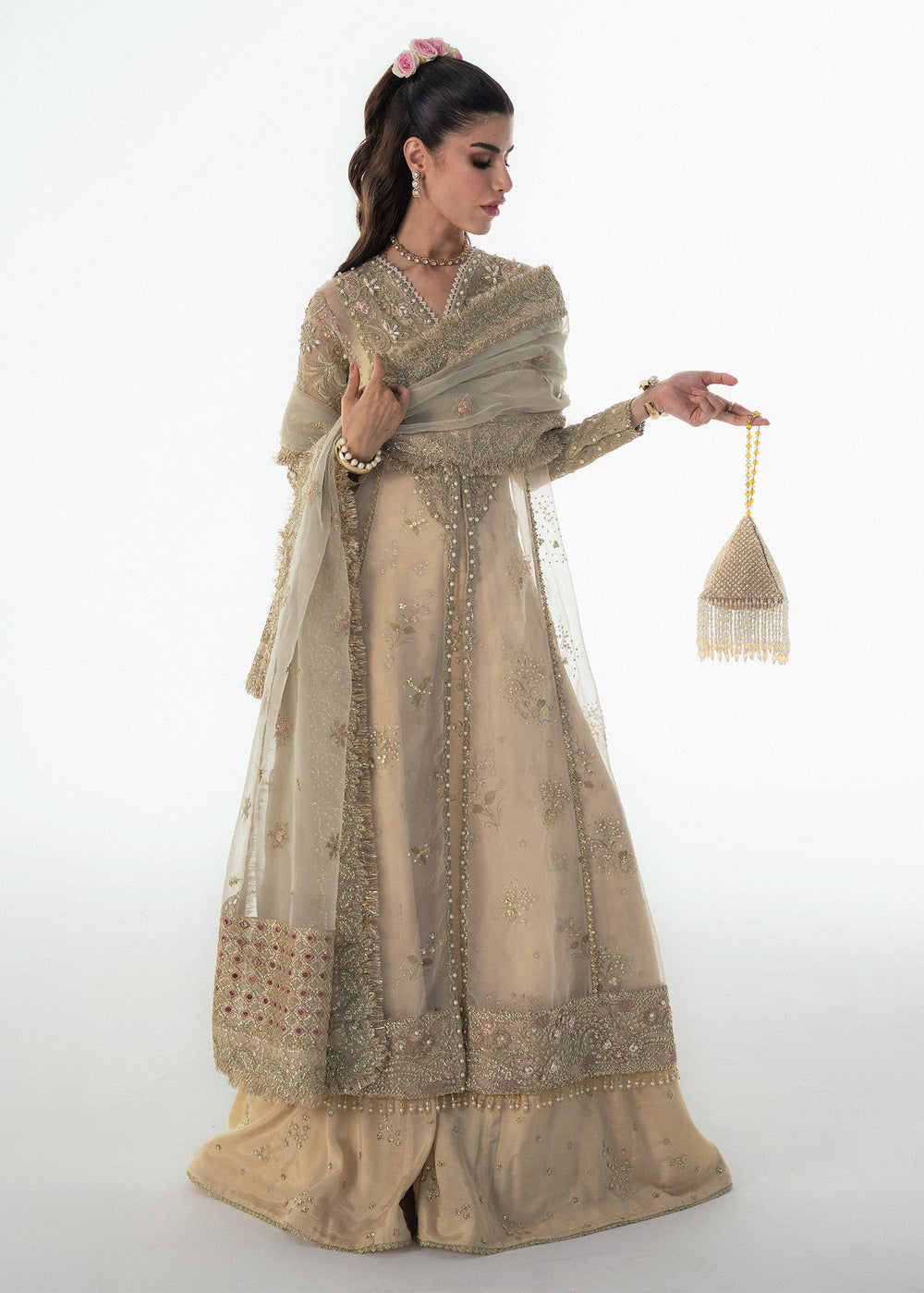 Sadaf Fawad Khan | Festive 25 | Ivory Celeste - Pakistani Designer Dress - by Sadaf Fawad Khan - Type : Ladies Clothes - 100% Original at Saira Sultan