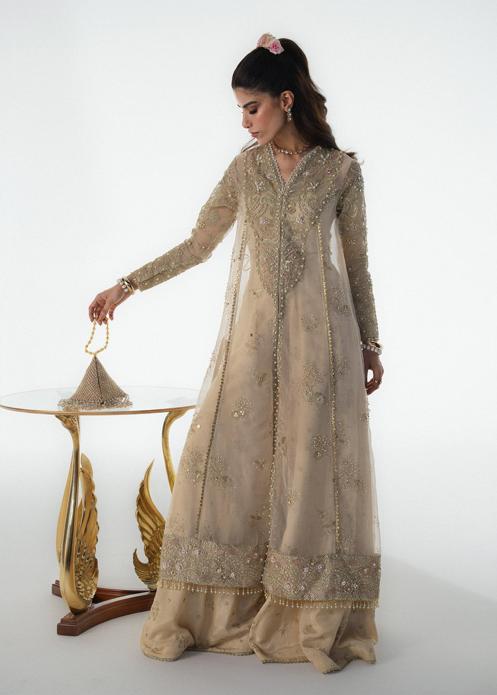 Sadaf Fawad Khan | Festive 25 | Ivory Celeste - Pakistani Designer Dress - by Sadaf Fawad Khan - Type : Ladies Clothes - 100% Original at Saira Sultan