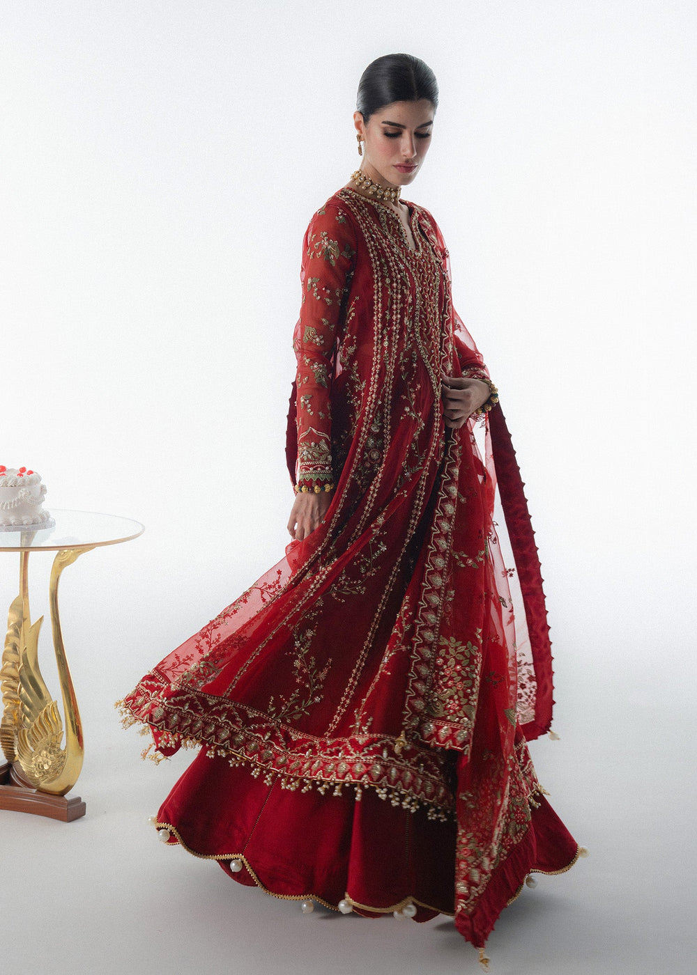 Sadaf Fawad Khan | Festive 25 | Scarlet - Pakistani Designer Dress - by Sadaf Fawad Khan - Type : Ladies Clothes - 100% Original at Saira Sultan