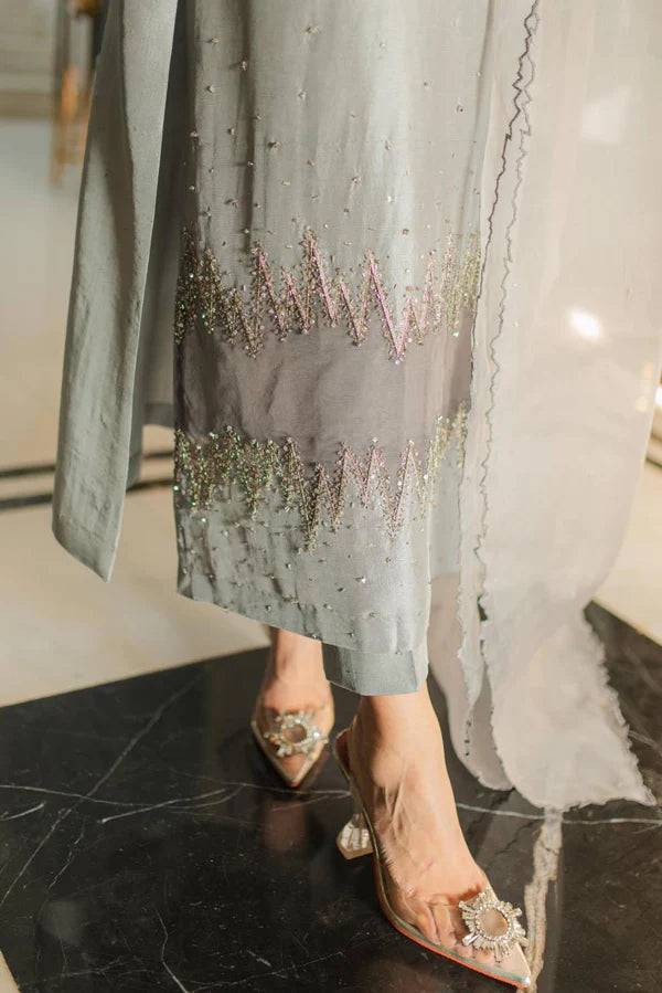 Jeem | Luxury Pret | MINK GREY - Pakistani Designer Dress - by Jeem | Type: Luxury - 100% Original at Saira Sultan